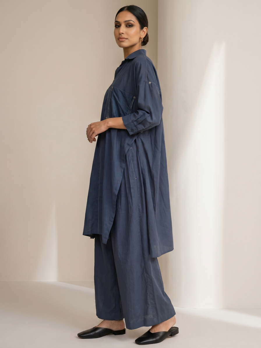 BLAKE MUTED INDIGO TUNIC