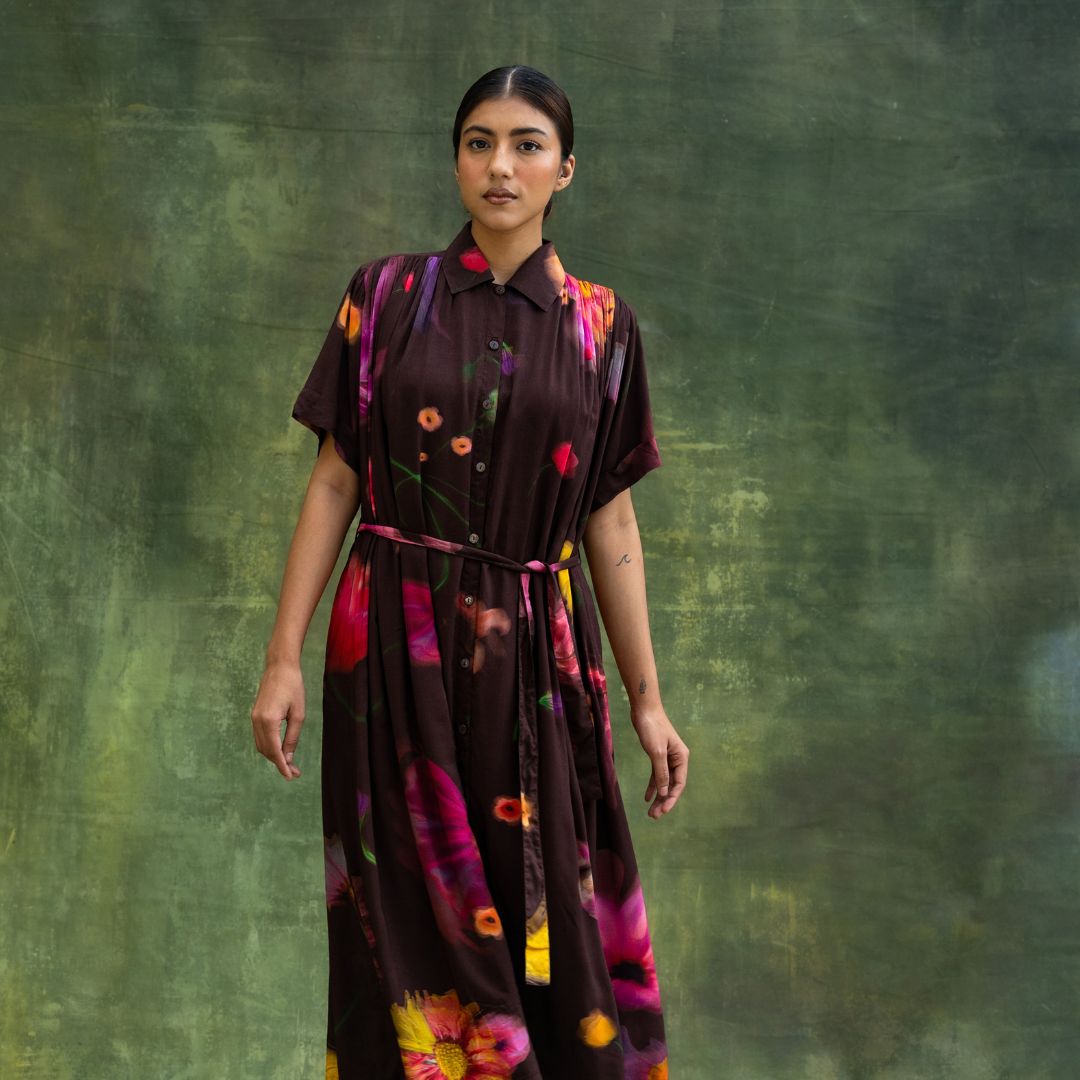 Zora Dress Bukhara Peacock Rum main image 0
