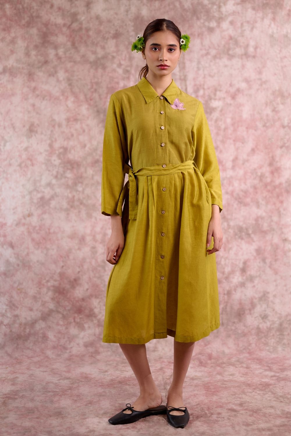 CAROLLE EMBROIDERED DRESS