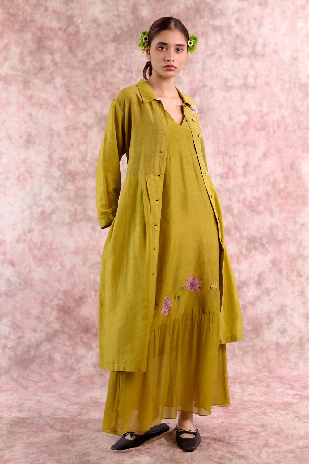 CAROLLE EMBROIDERED DRESS