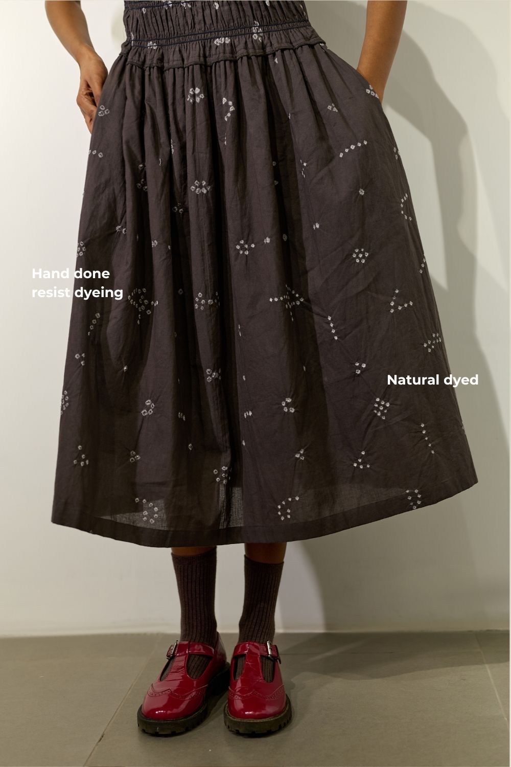 MIDSUMMER BANDHANI SMOCKED DRESS