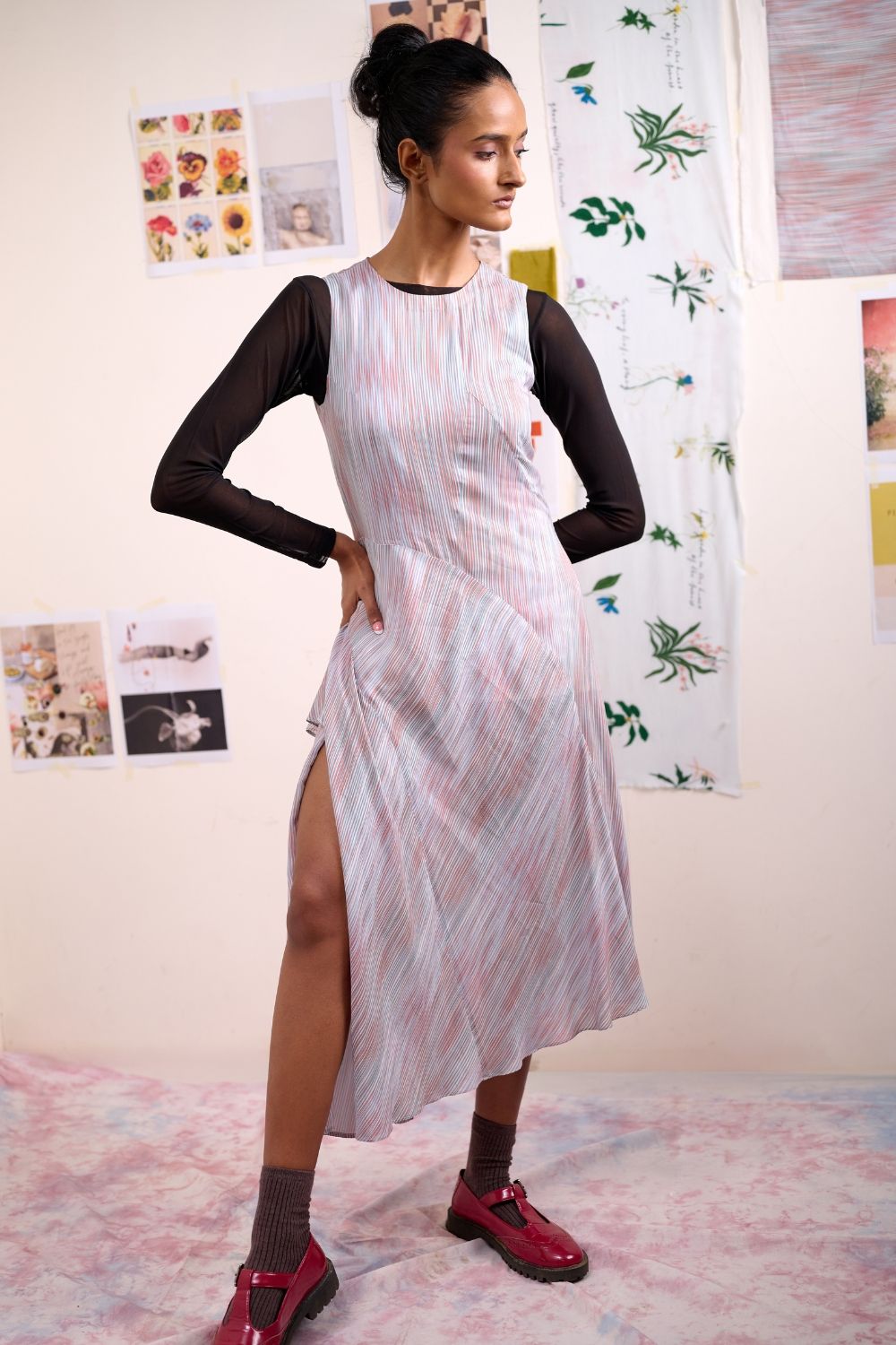HERON STRIPE DRESS