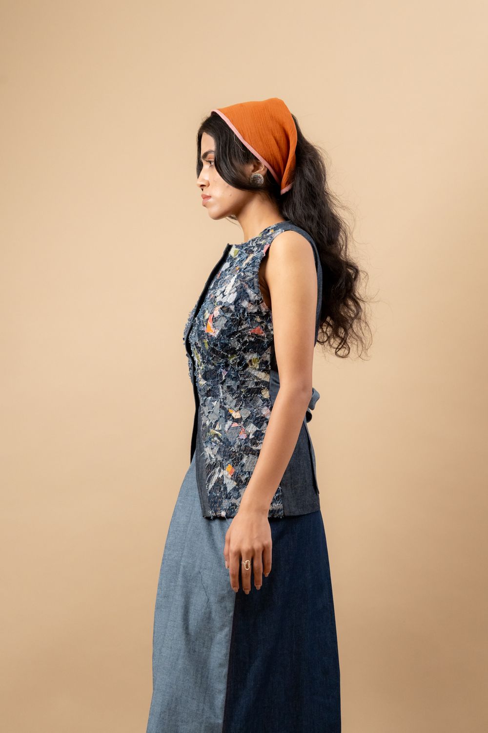 IDA UPCYCLED DENIM WAISTCOAT