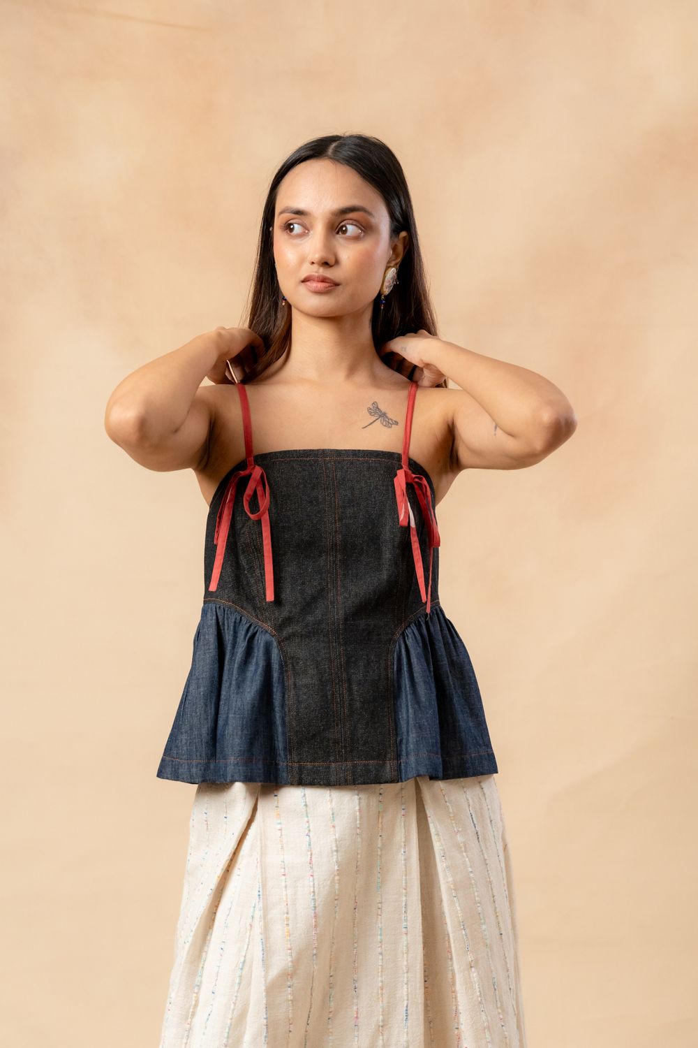 SUNHAT SPELL DENIM TOP