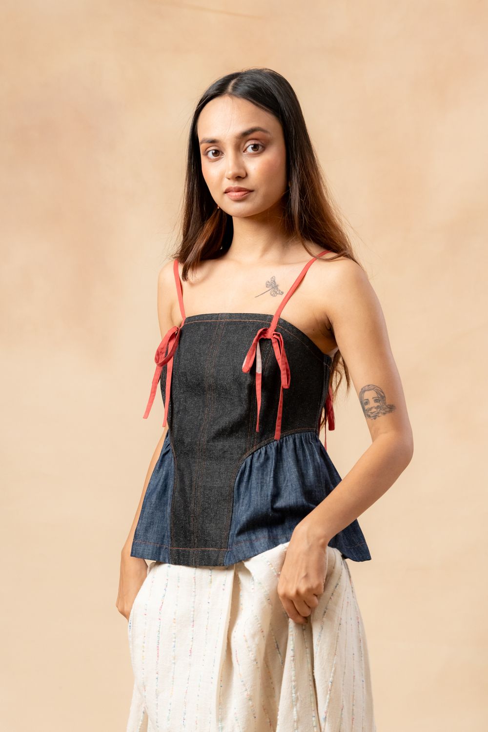 SUNHAT SPELL DENIM TOP