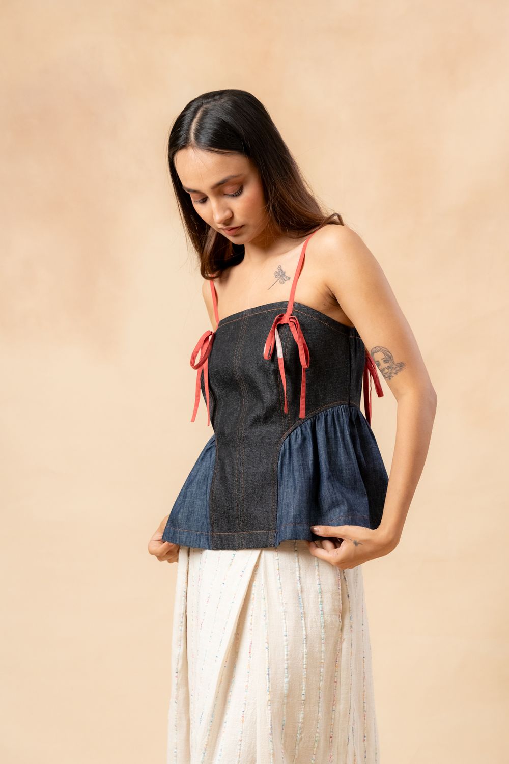 SUNHAT SPELL DENIM TOP