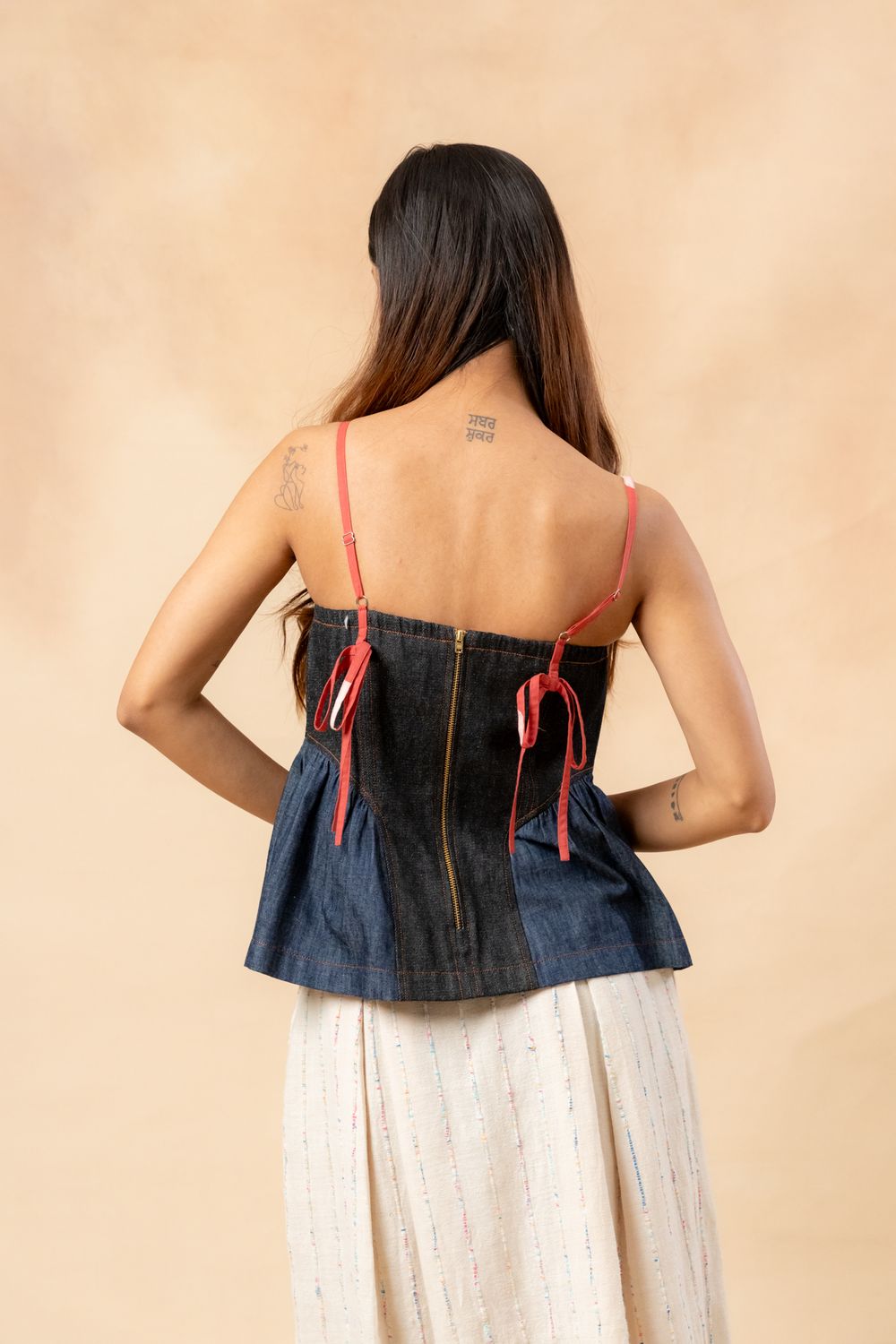 SUNHAT SPELL DENIM TOP
