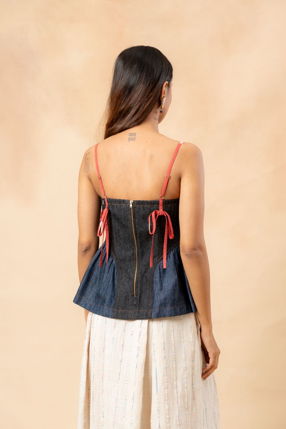 SUNHAT SPELL DENIM TOP