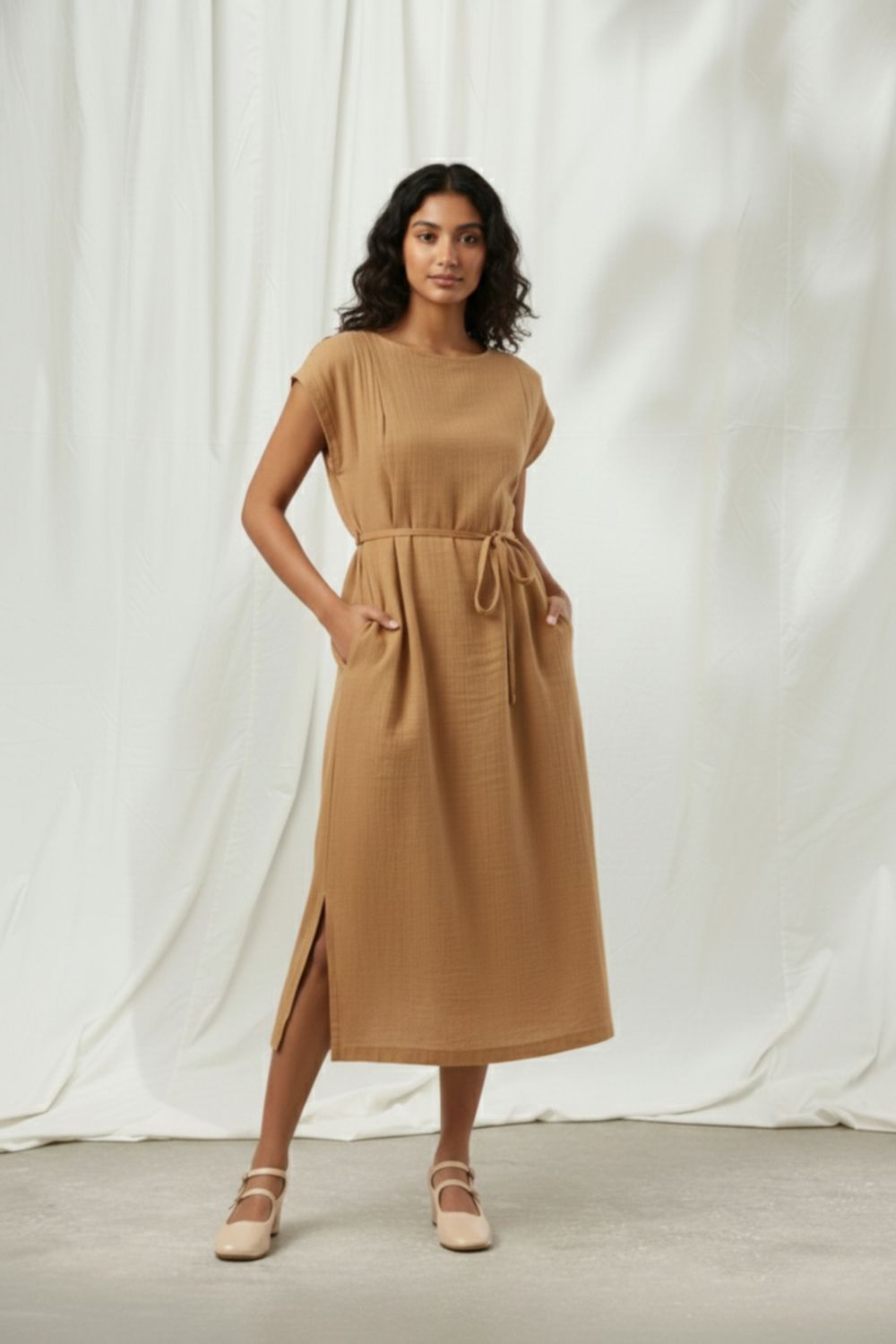 ERNA BEIGE DRESS