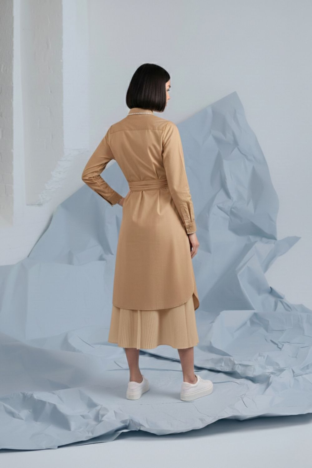 THEA BEIGE SHIRT DRESS