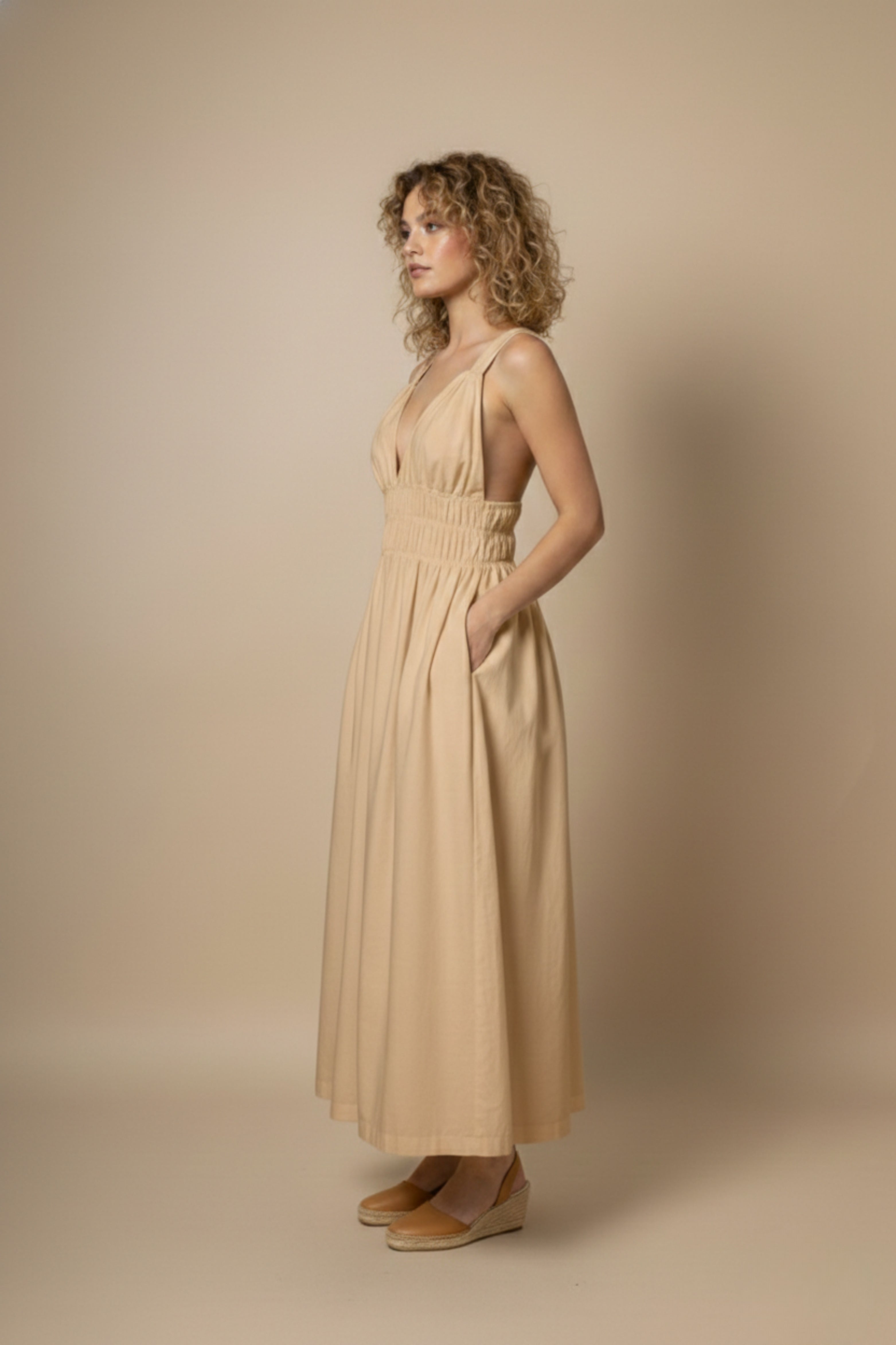 AUGUST BEIGE DRESS
