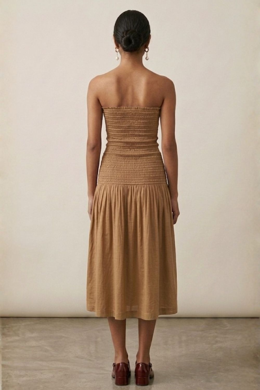 CHERRY BEIGE DRESS