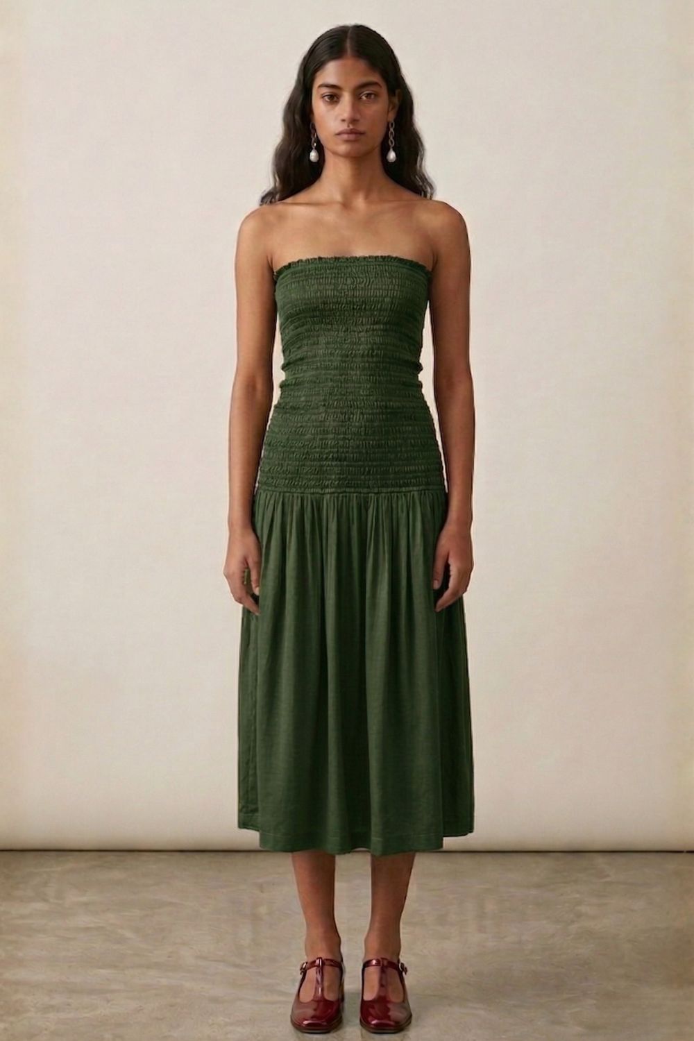 CHERRY GREEN DRESS
