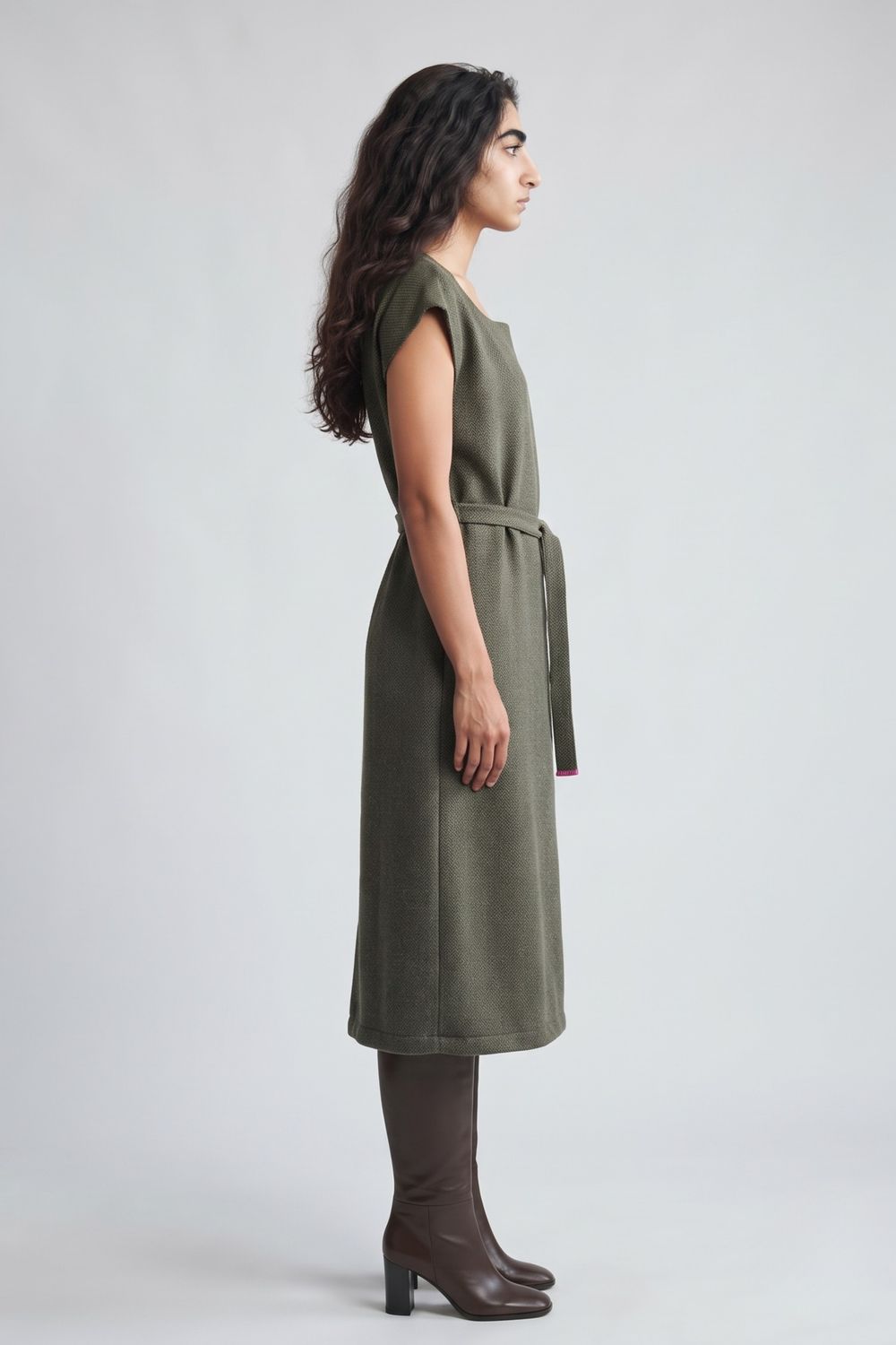ERNA GREEN WOOLLEN DRESS