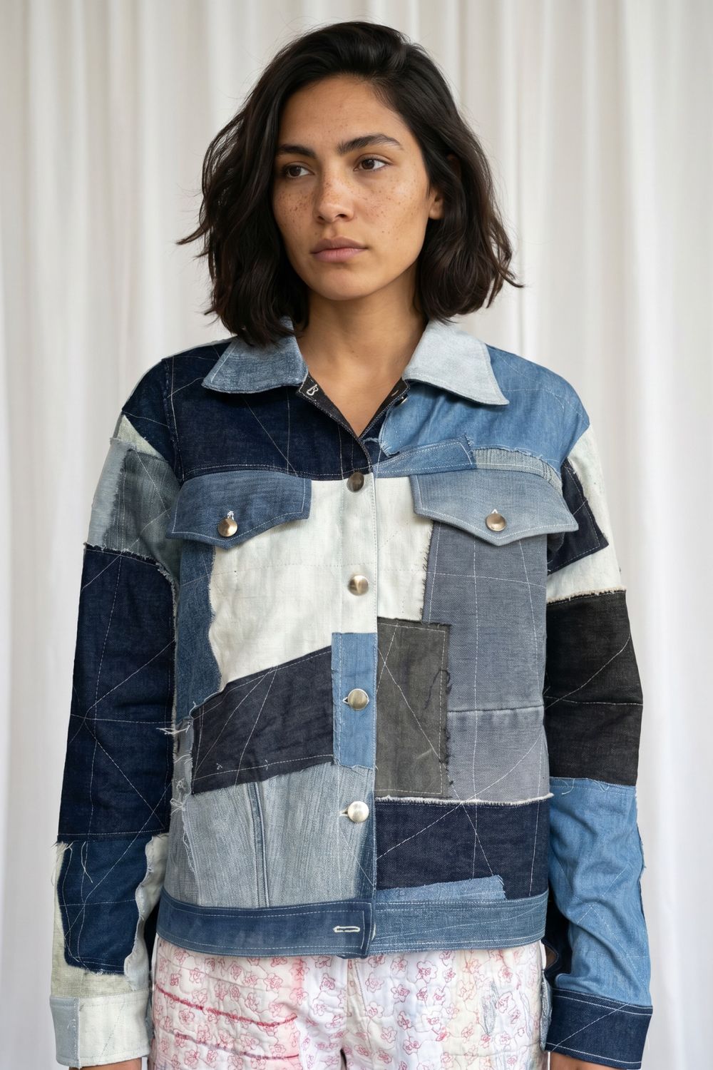 REMI DENIM PATCHWORK JACKET