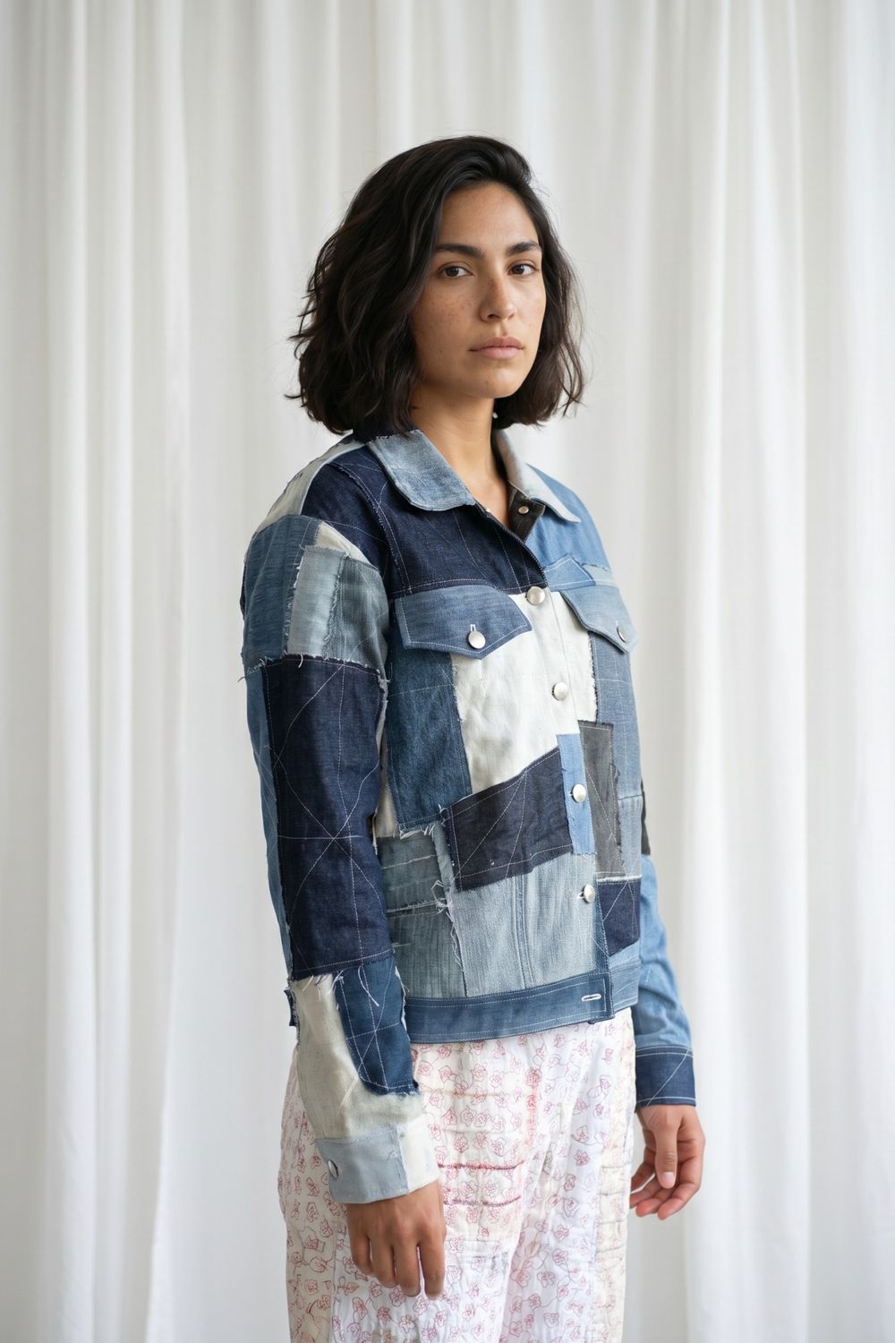 REMI DENIM PATCHWORK JACKET