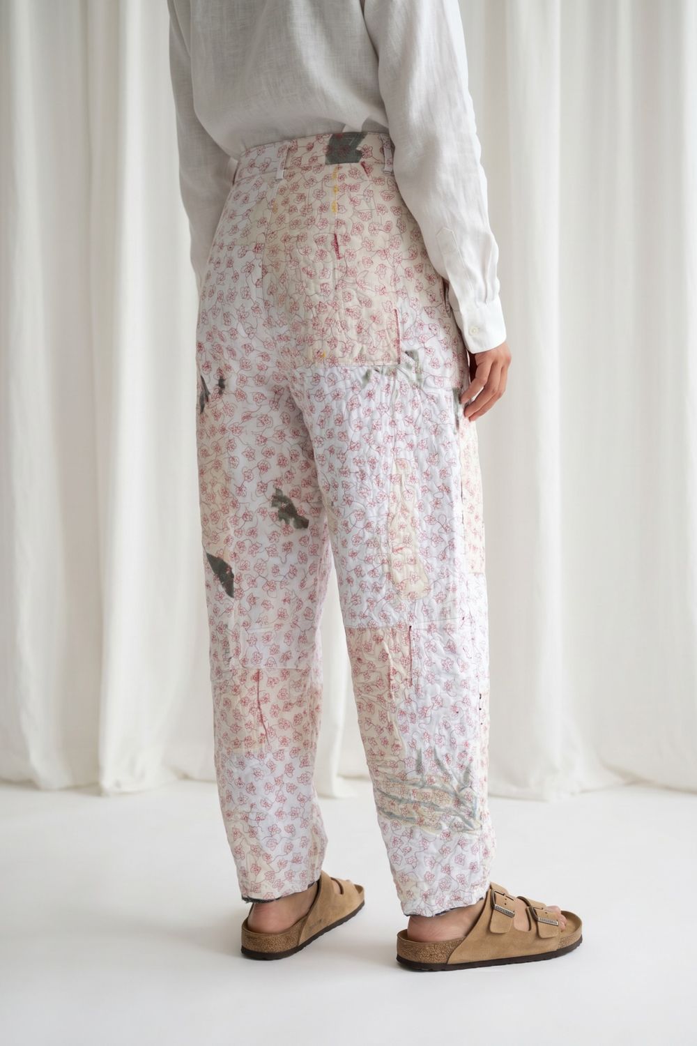 EMORA WHITE EMBROIDERED PANTS