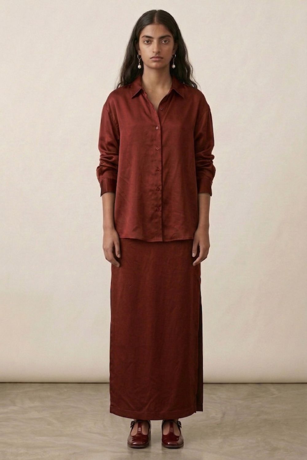 ABBY MAROON SKIRT