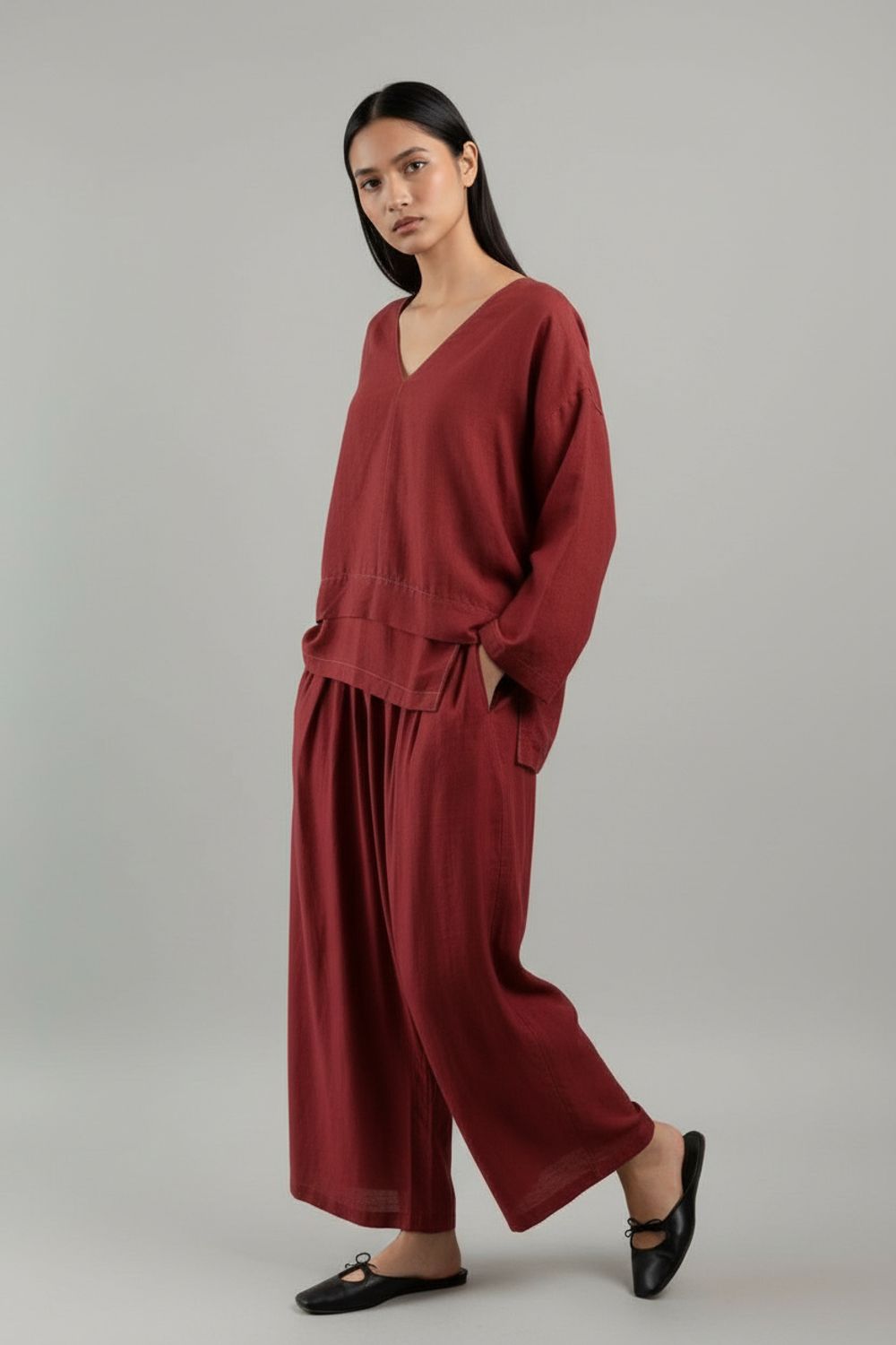 SAVANNA MAROON SET