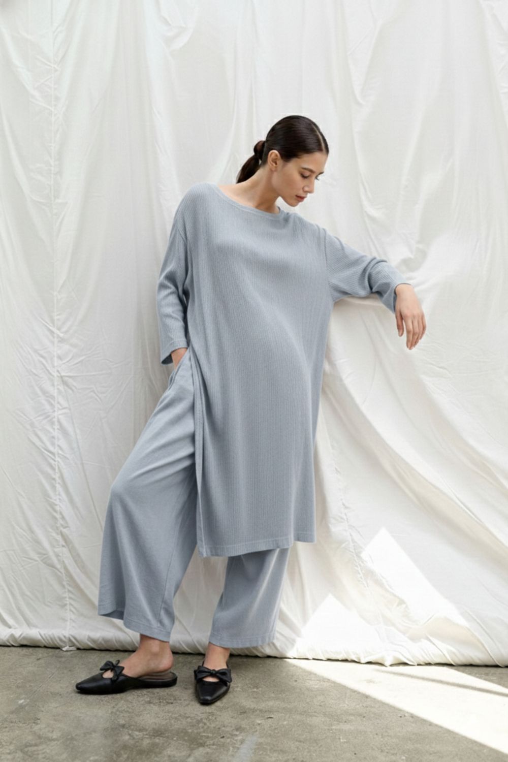 FRIDA PALE BLUE TUNIC