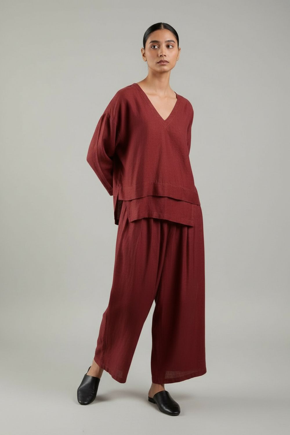 SAVANNA MAROON TOP