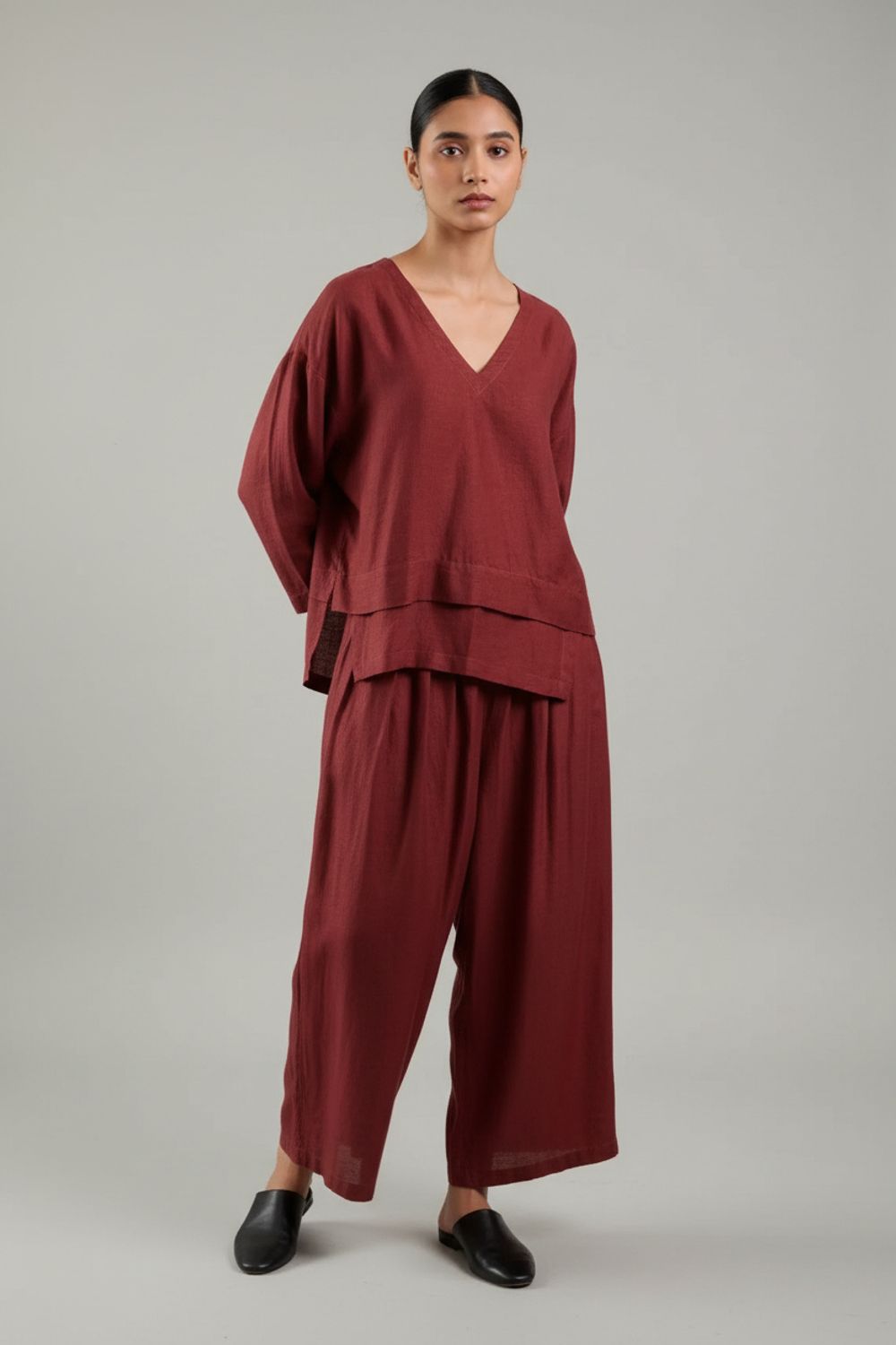SAVANNA MAROON TOP