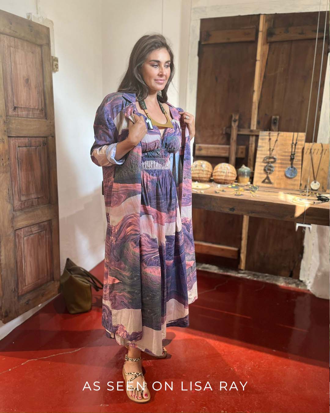 August printed dress