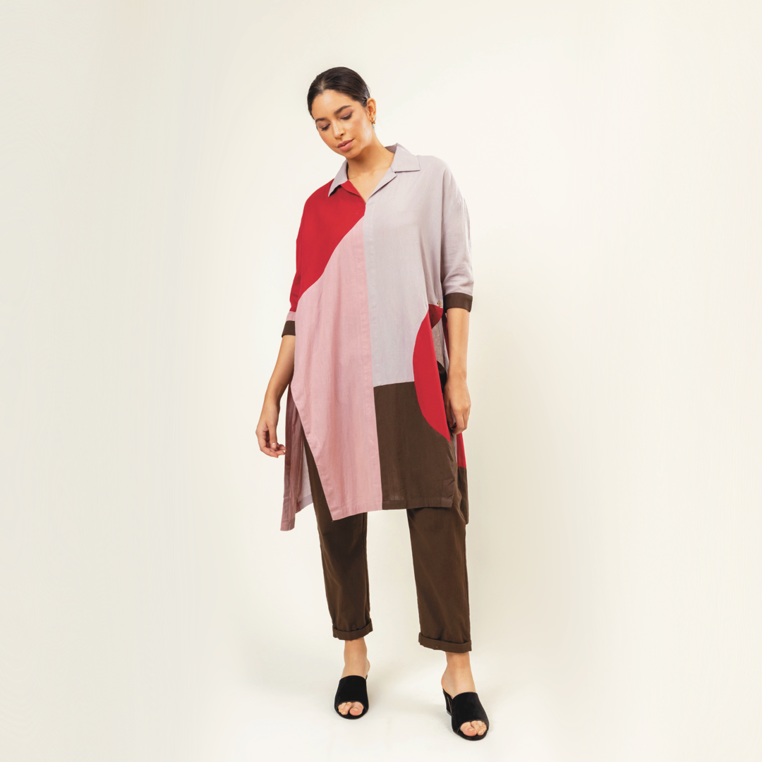 Panelled blake tunic