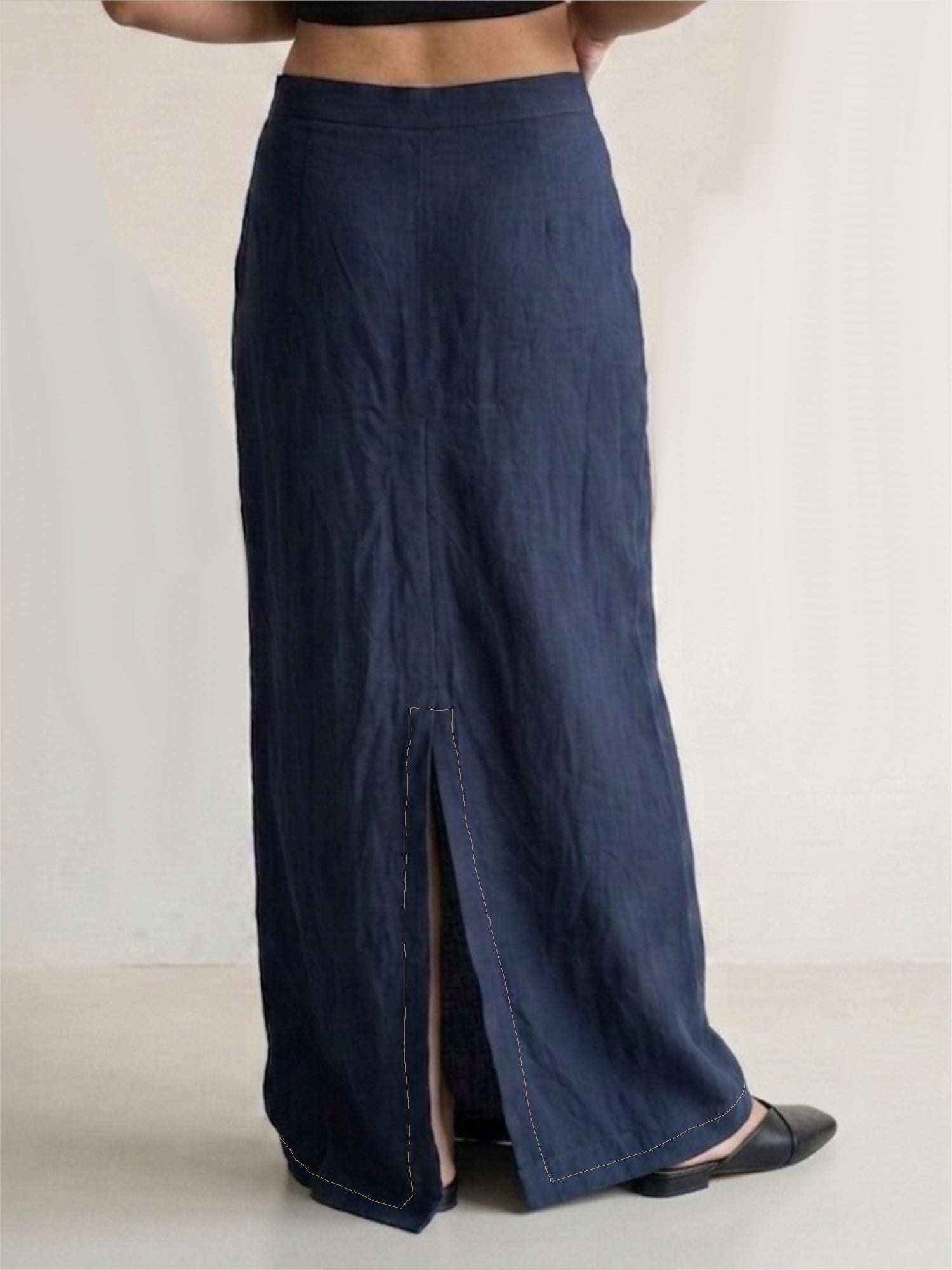 ABBY MUTED INDIGO SKIRT