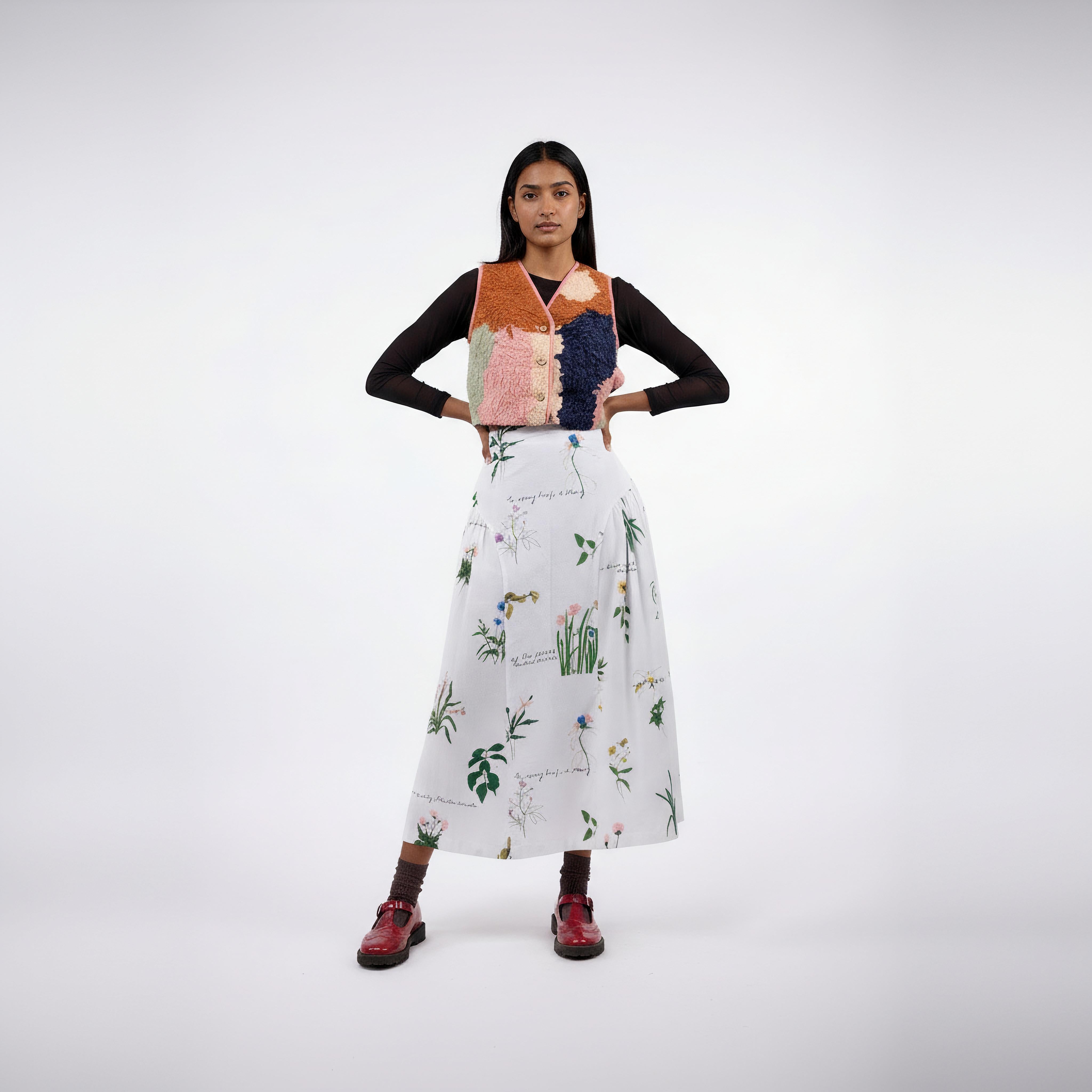 VELORA PRINTED SKIRT