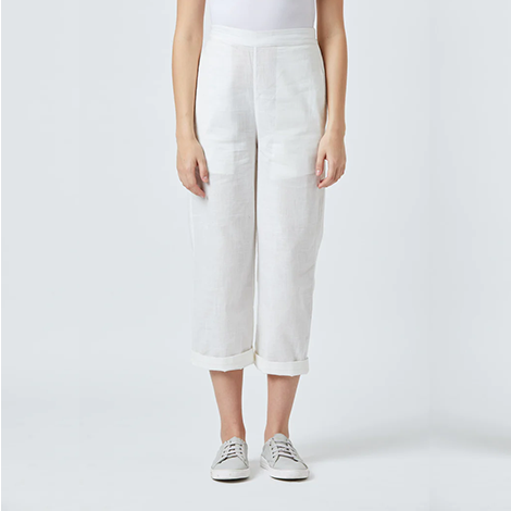 Tapered White Pants