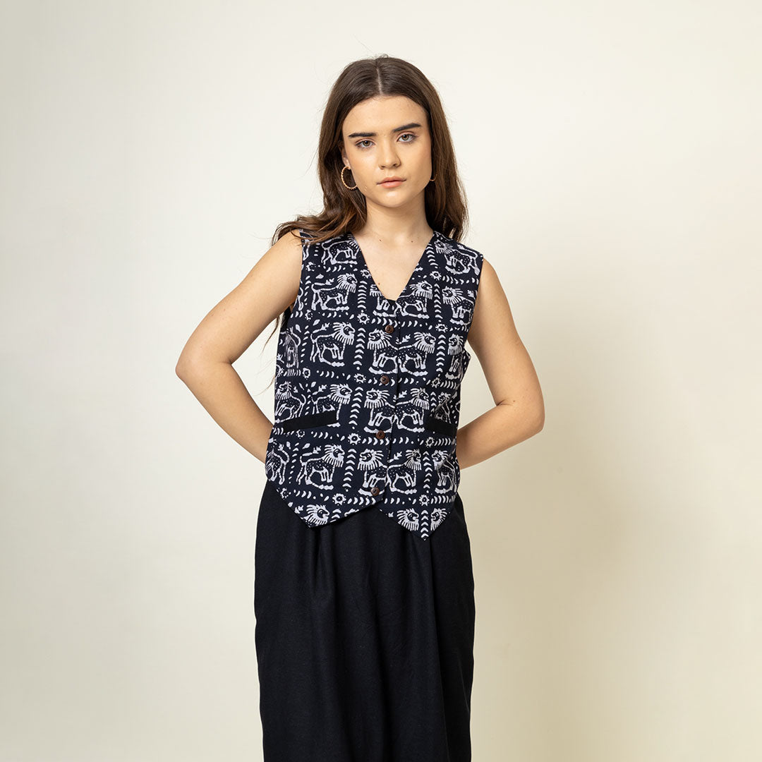 Francis batik waist coat