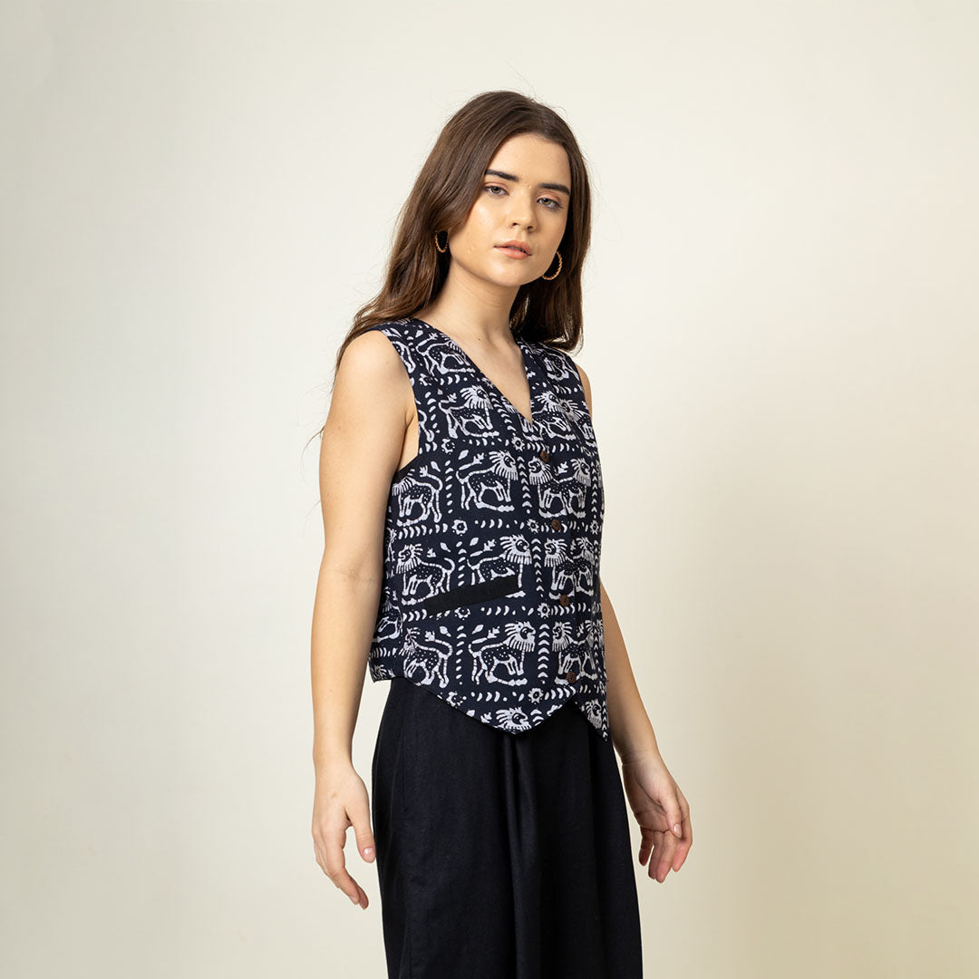 Francis batik waist coat