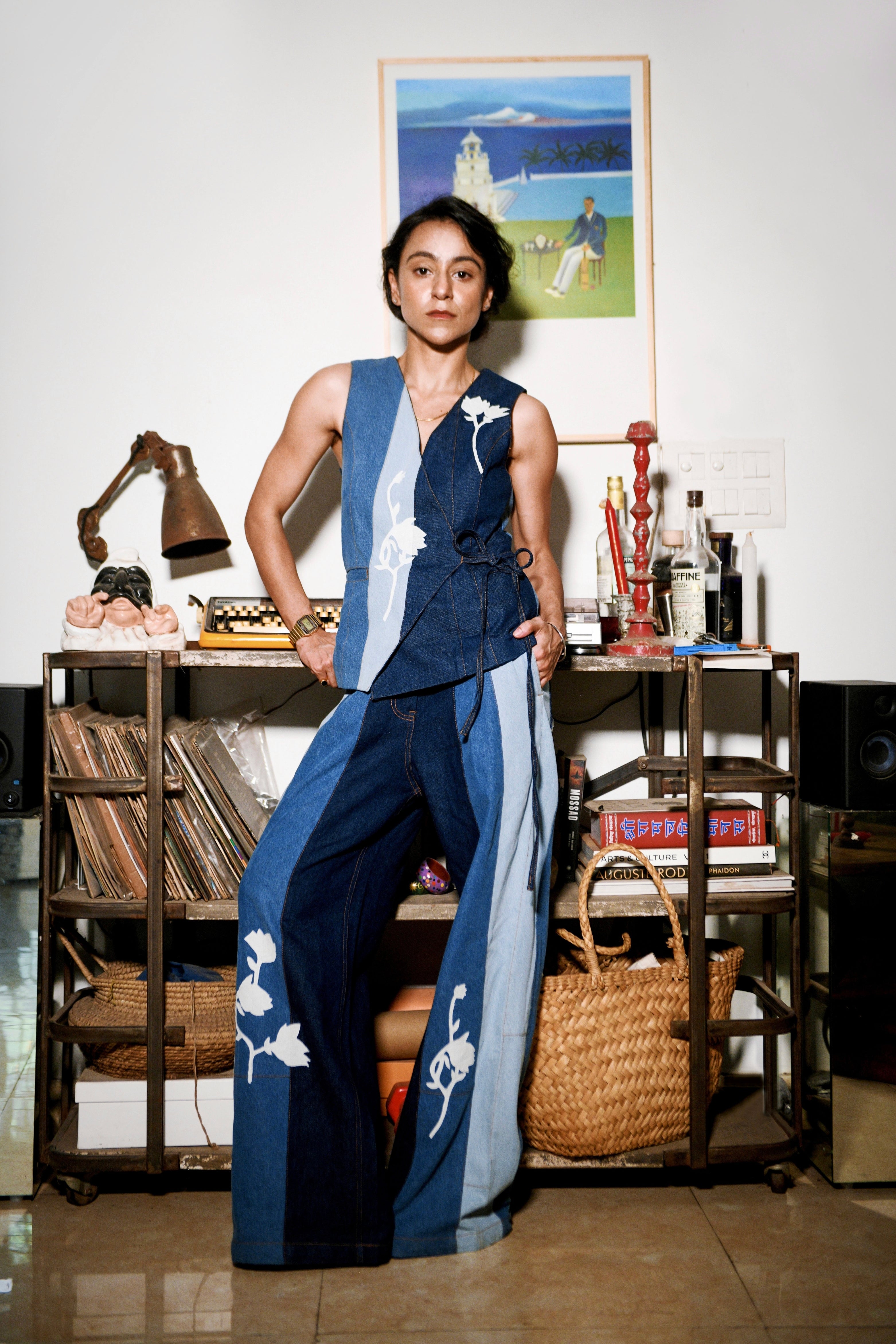 EMBER DENIM PANELLED PANTS