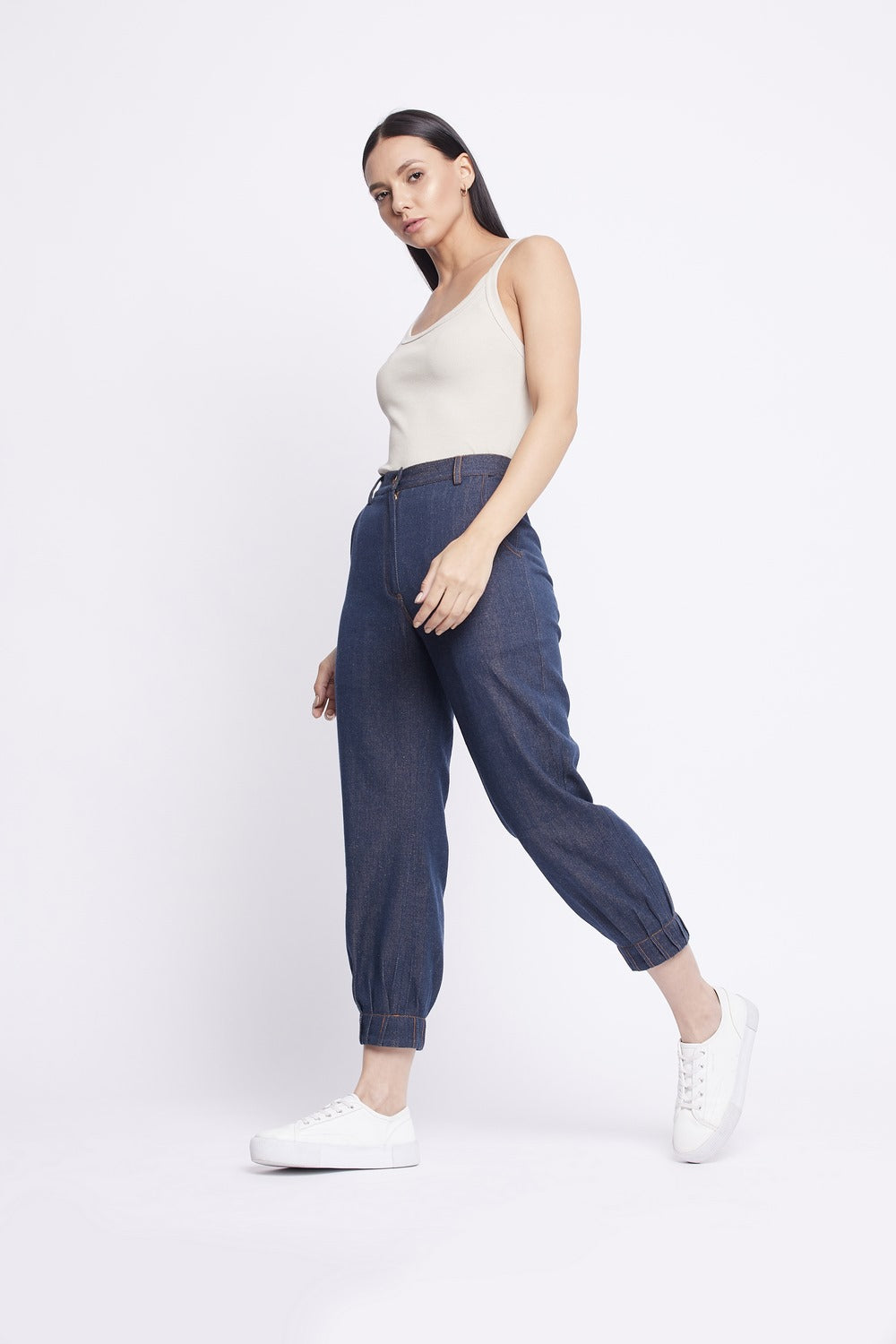 UPCYCLED TUCKED PANTS