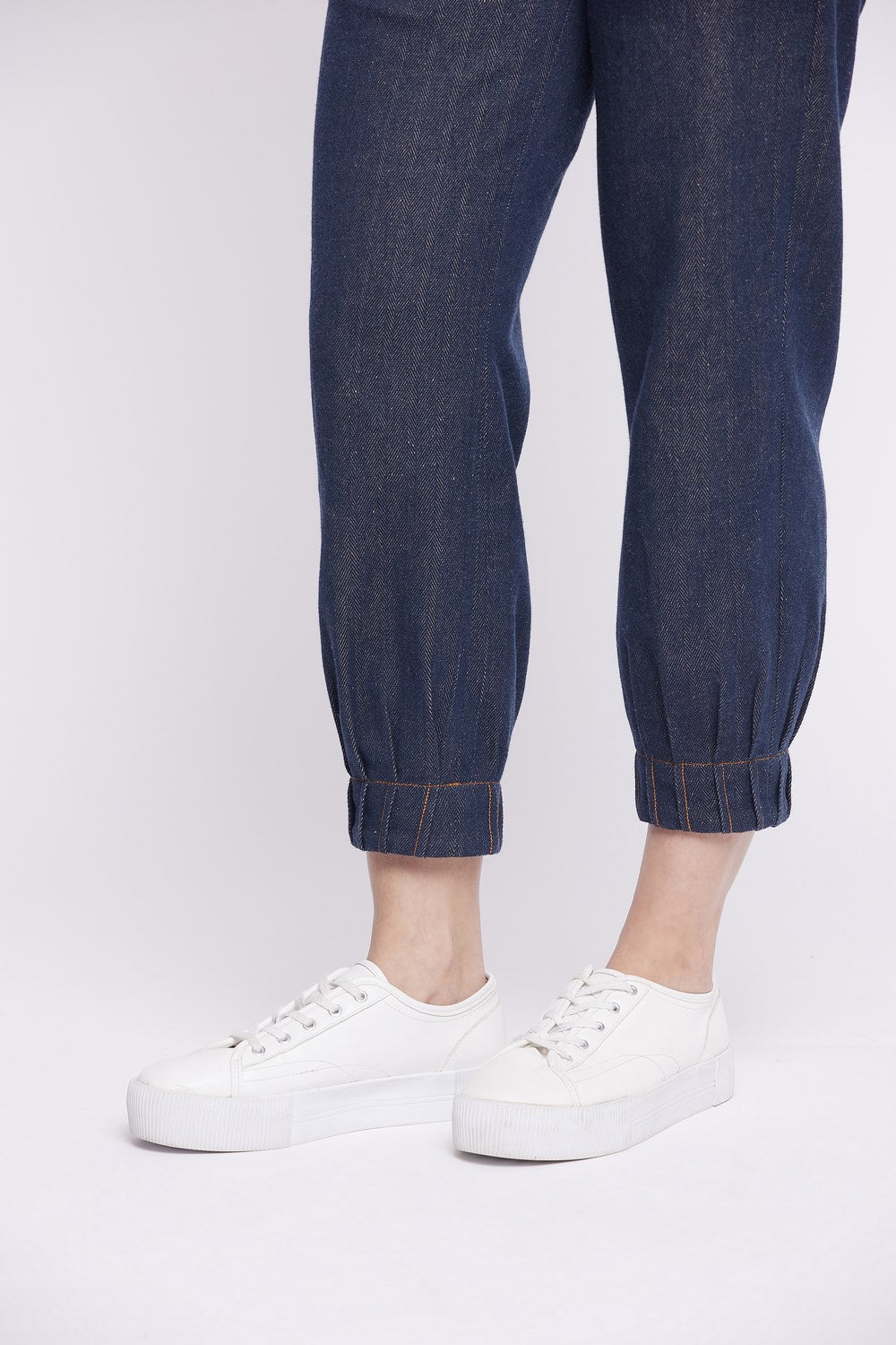 UPCYCLED TUCKED PANTS