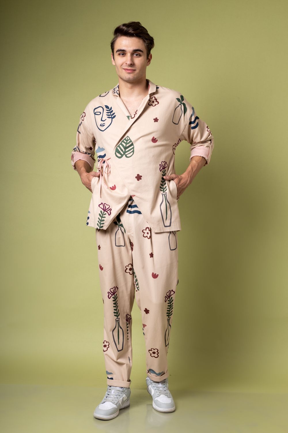 Beige Wrap Shacket