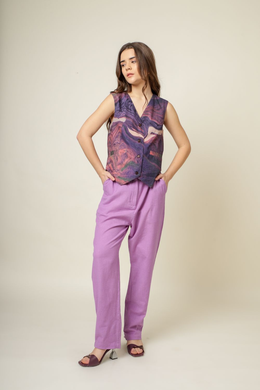 Francis printed  waist coat
