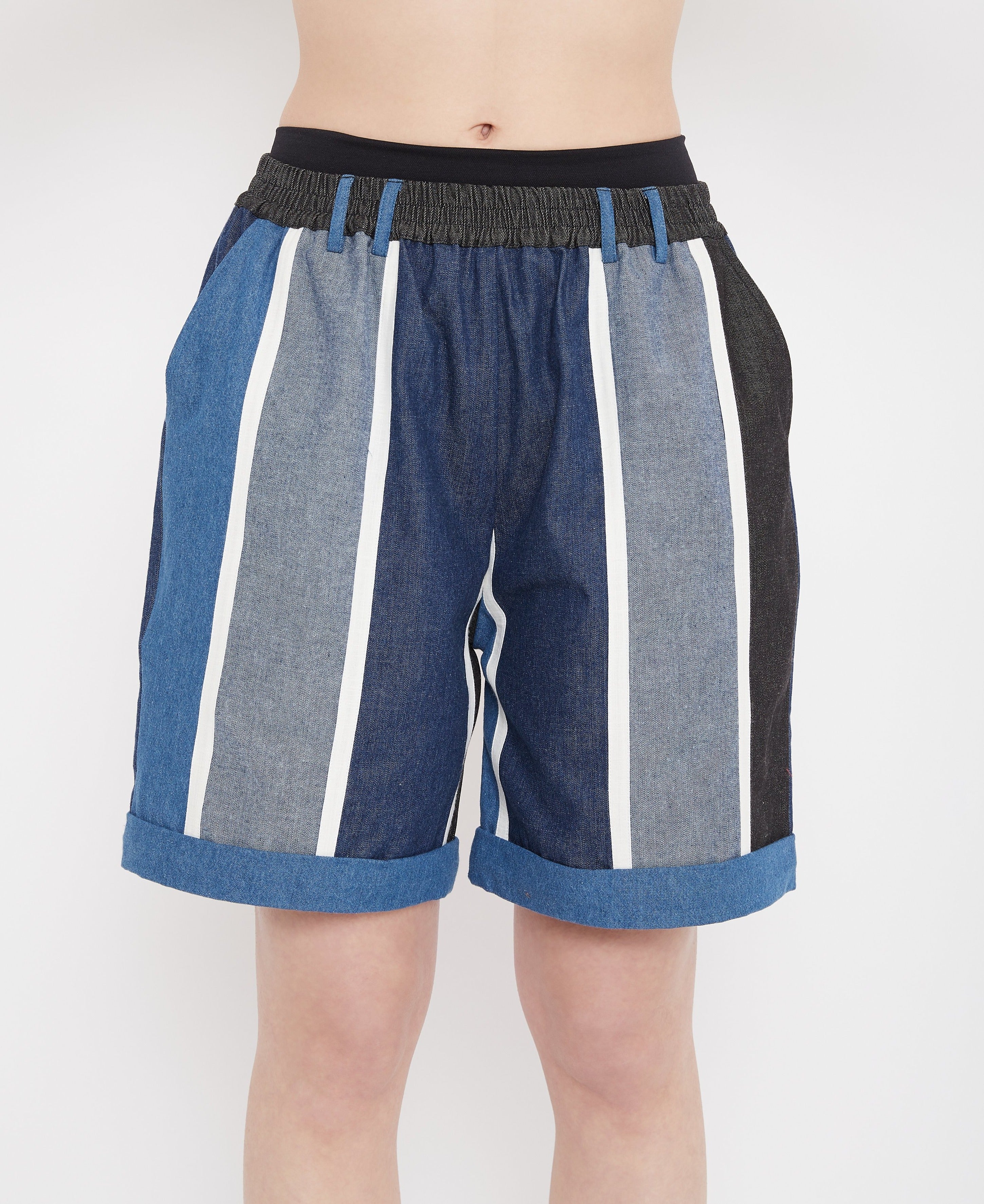 Denim Patch Shorts