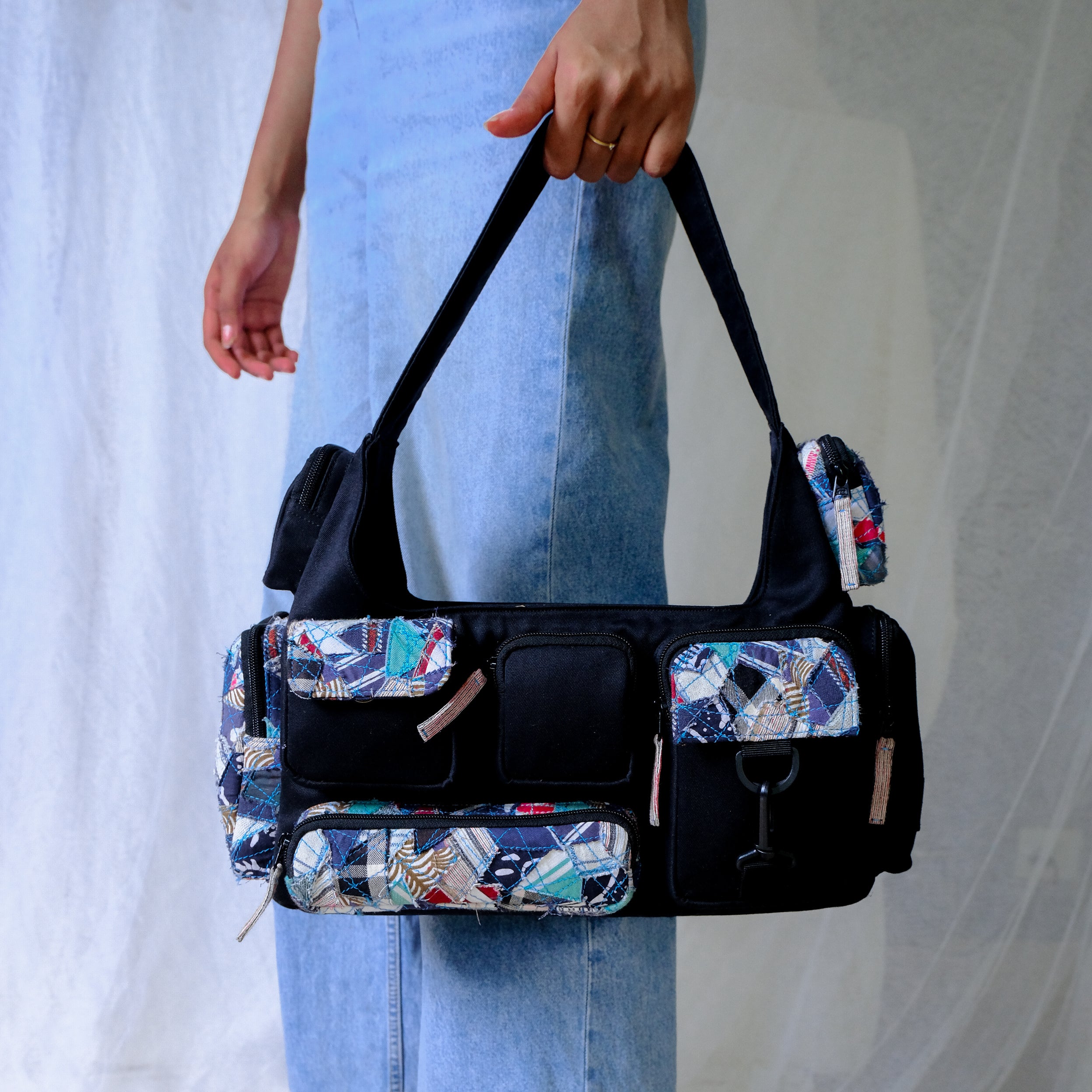 Pocket Cluster Shoulder Bag