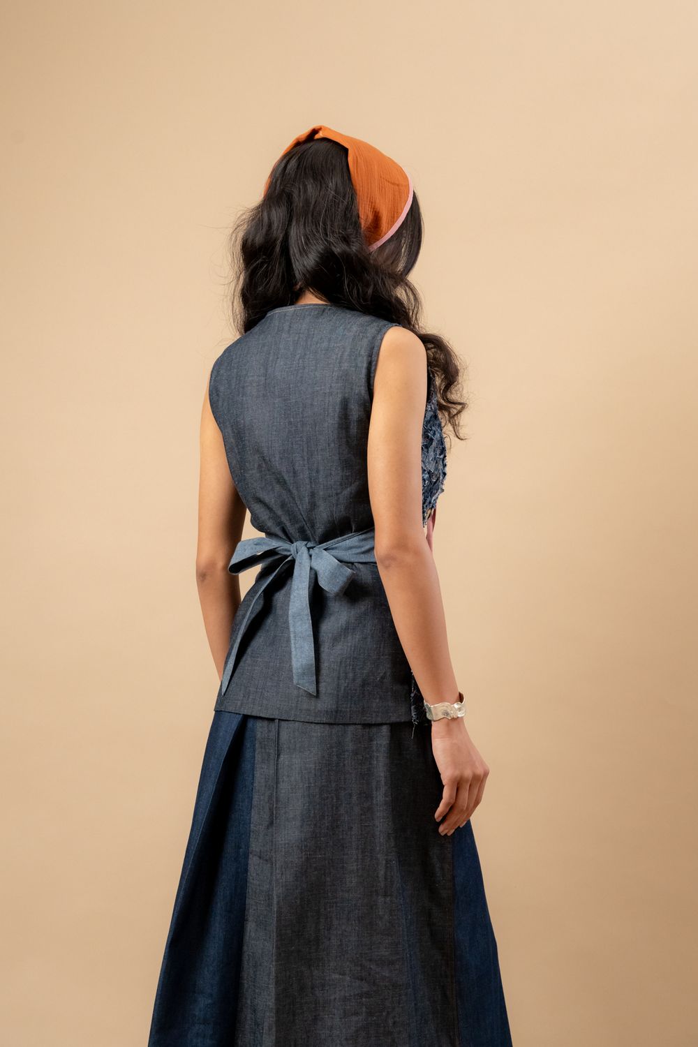 IDA UPCYCLED DENIM WAISTCOAT