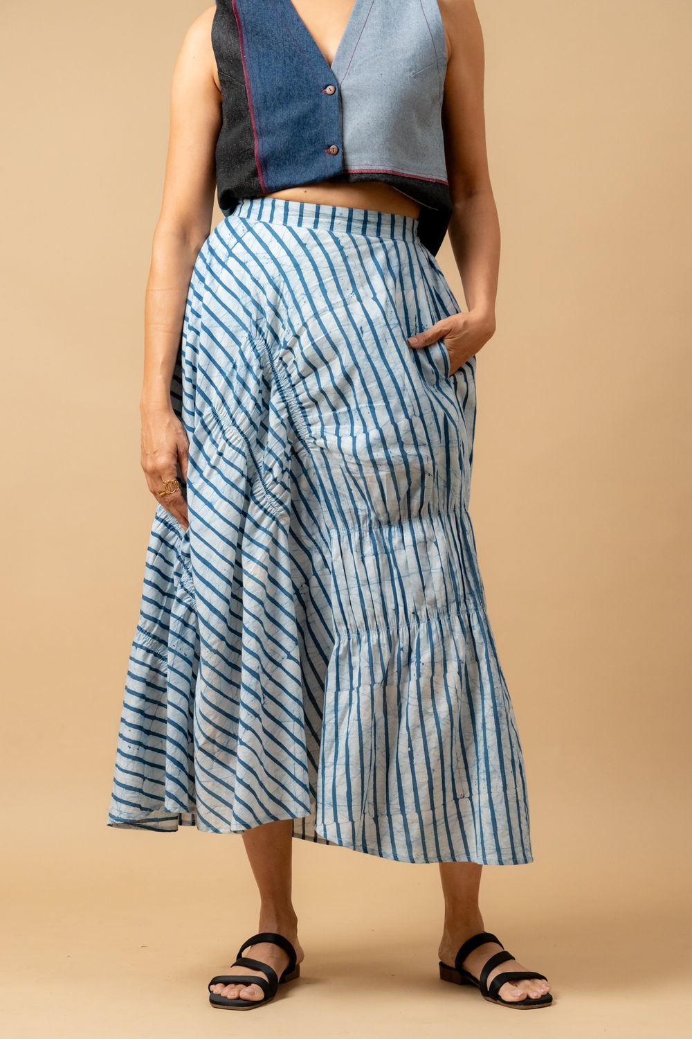 LIZZY BATIK STRIPES SKIRT
