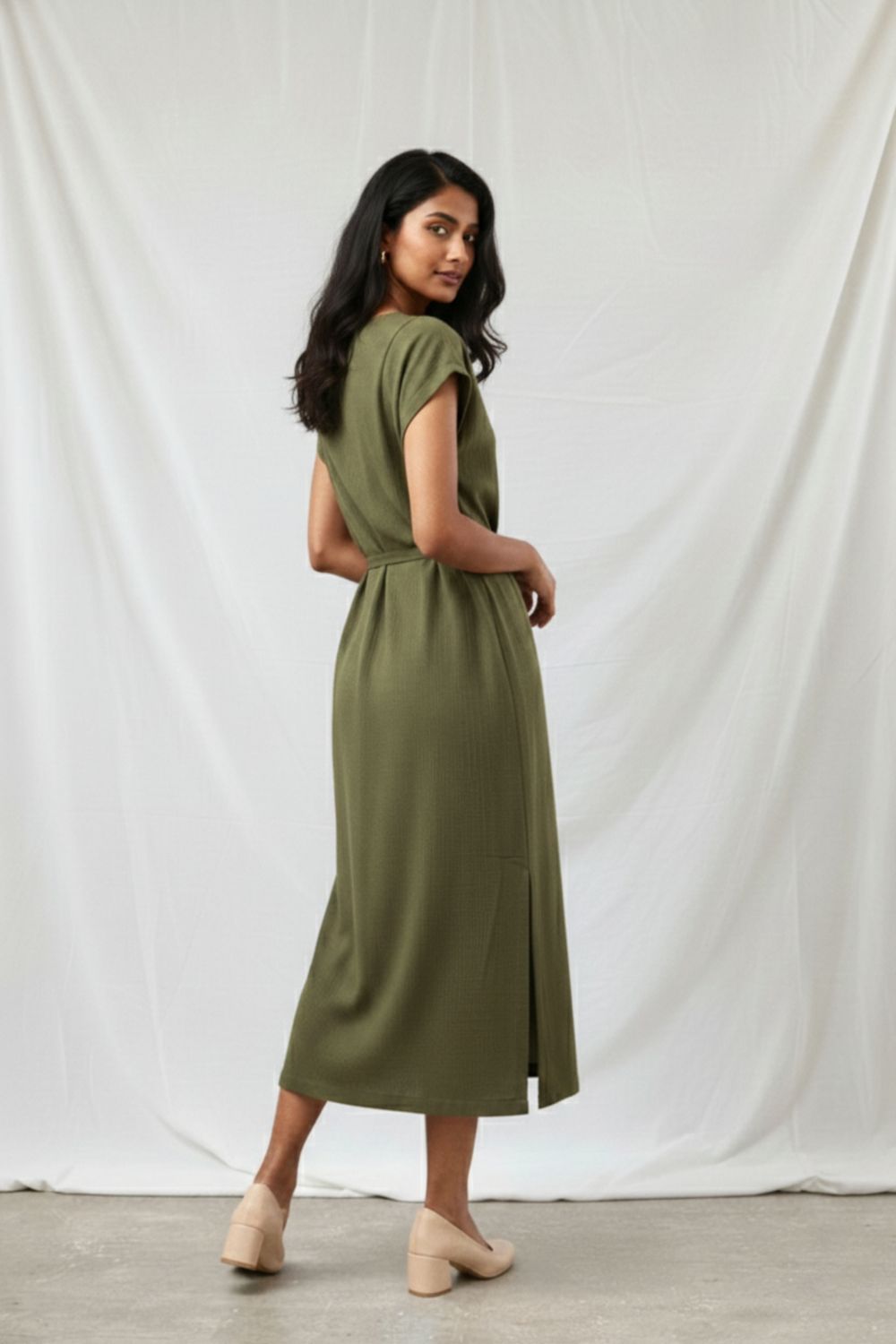 ERNA OLIVE DRESS