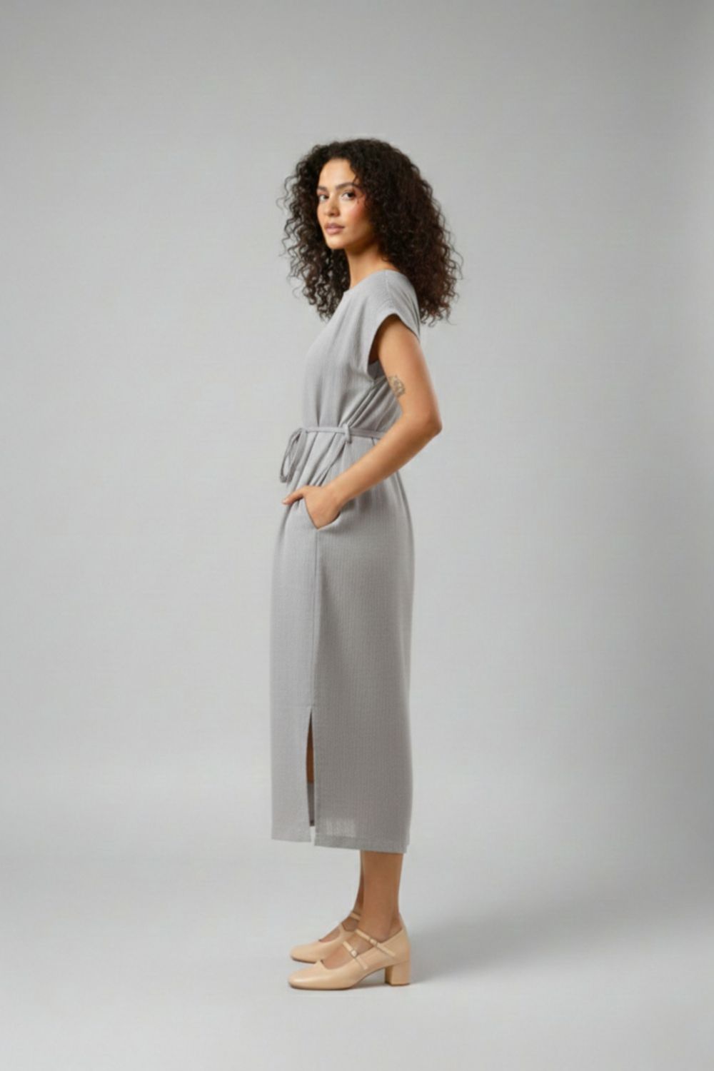 ERNA GREY DRESS