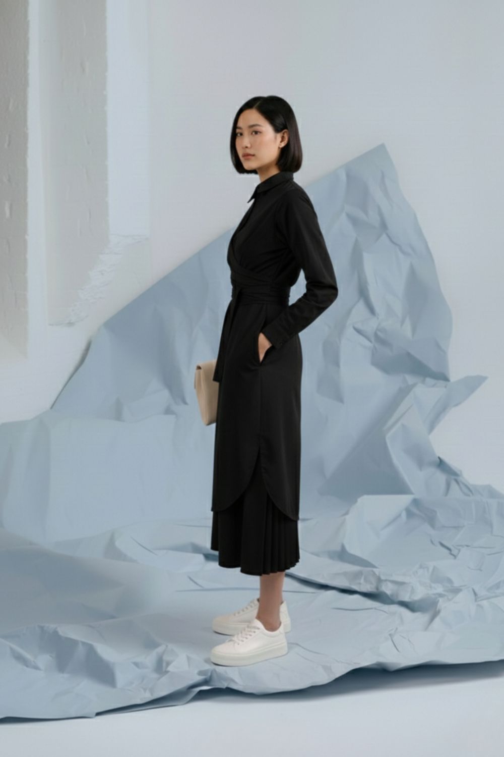 THEA BLACK SHIRT DRESS