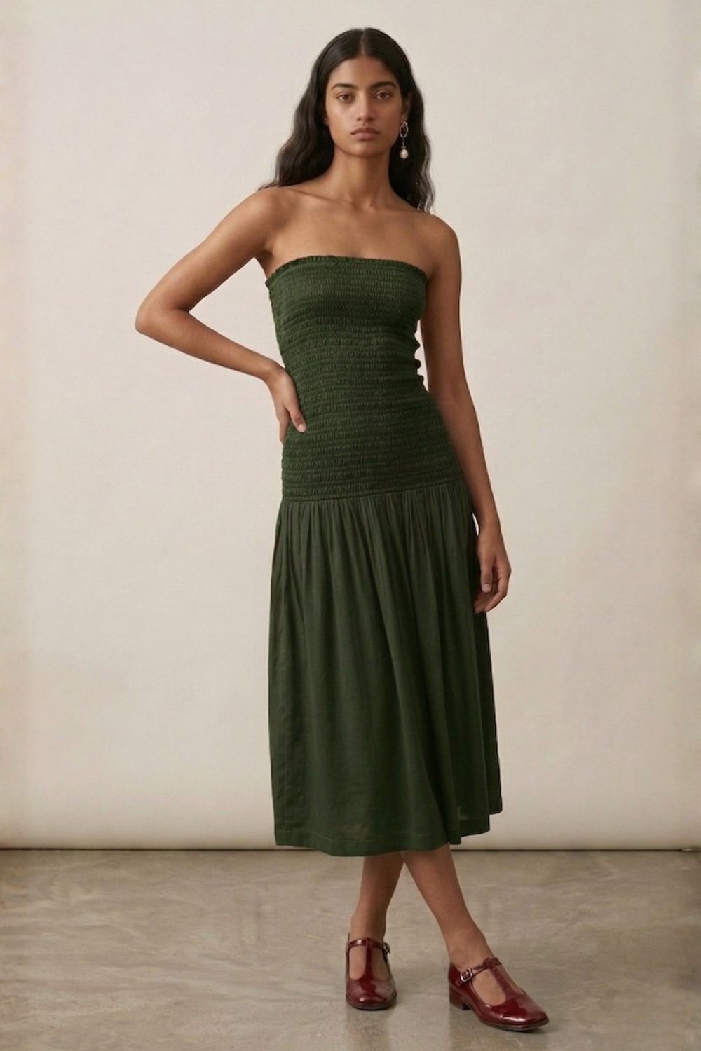 CHERRY GREEN DRESS