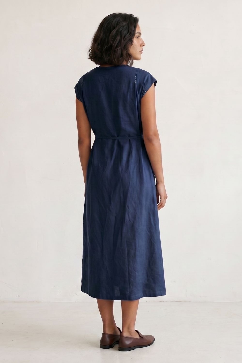 ERNA MUTED INDIGO DRESS