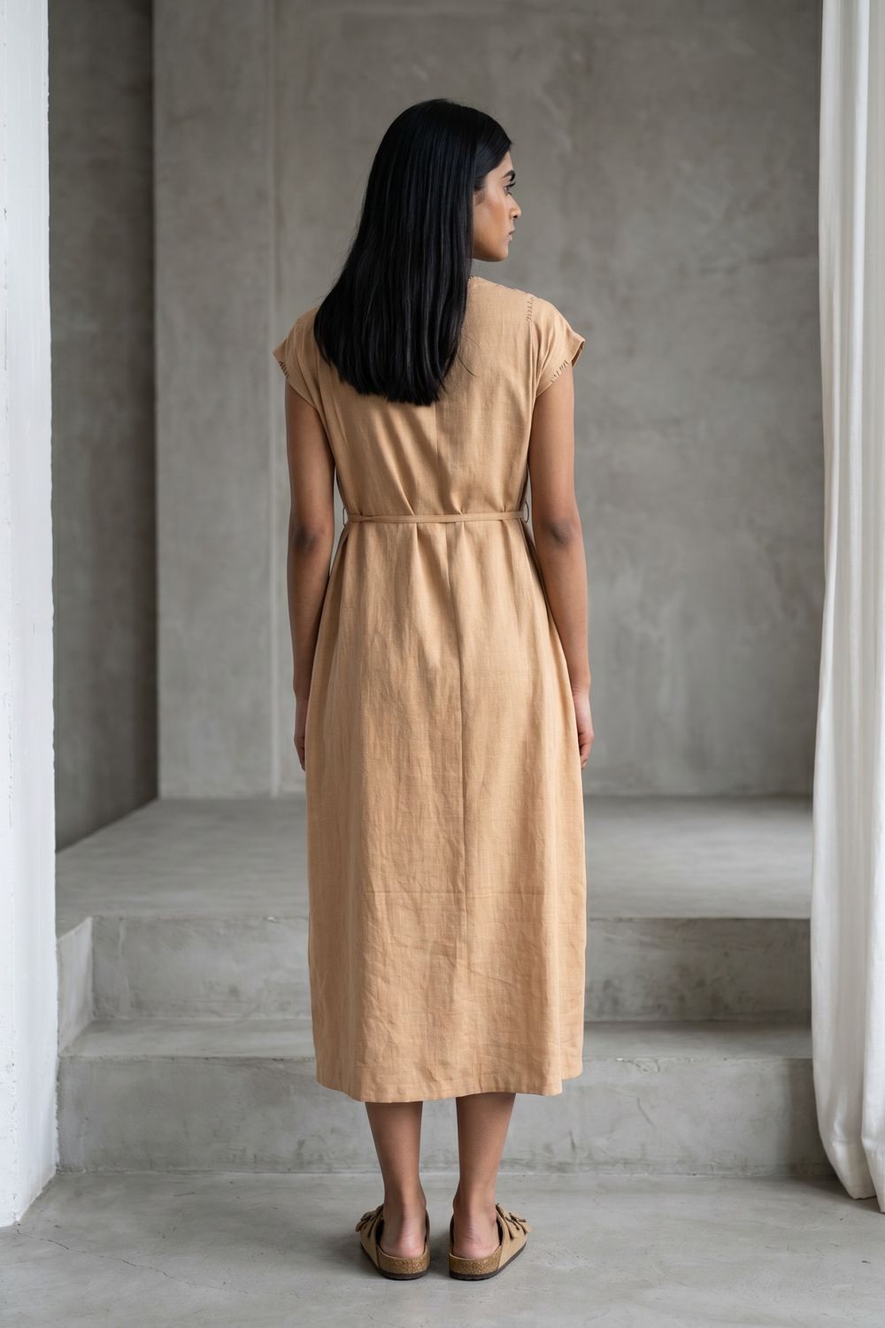 ERNA SAND BEIGE DRESS