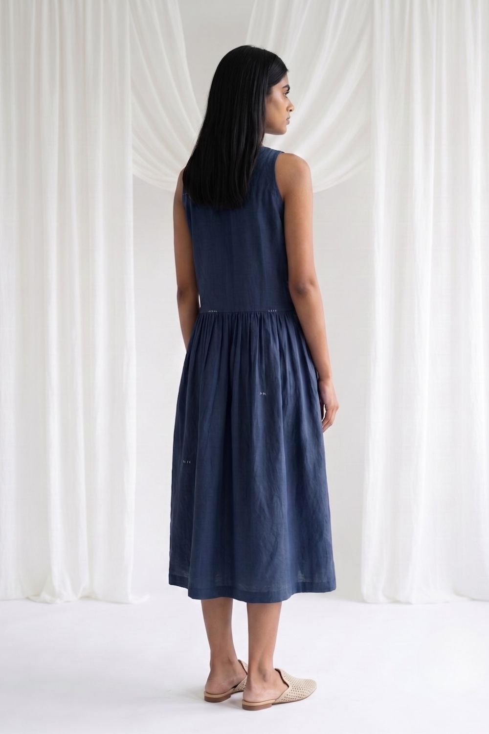 SUSAN MUTED INDIGO DRESS
