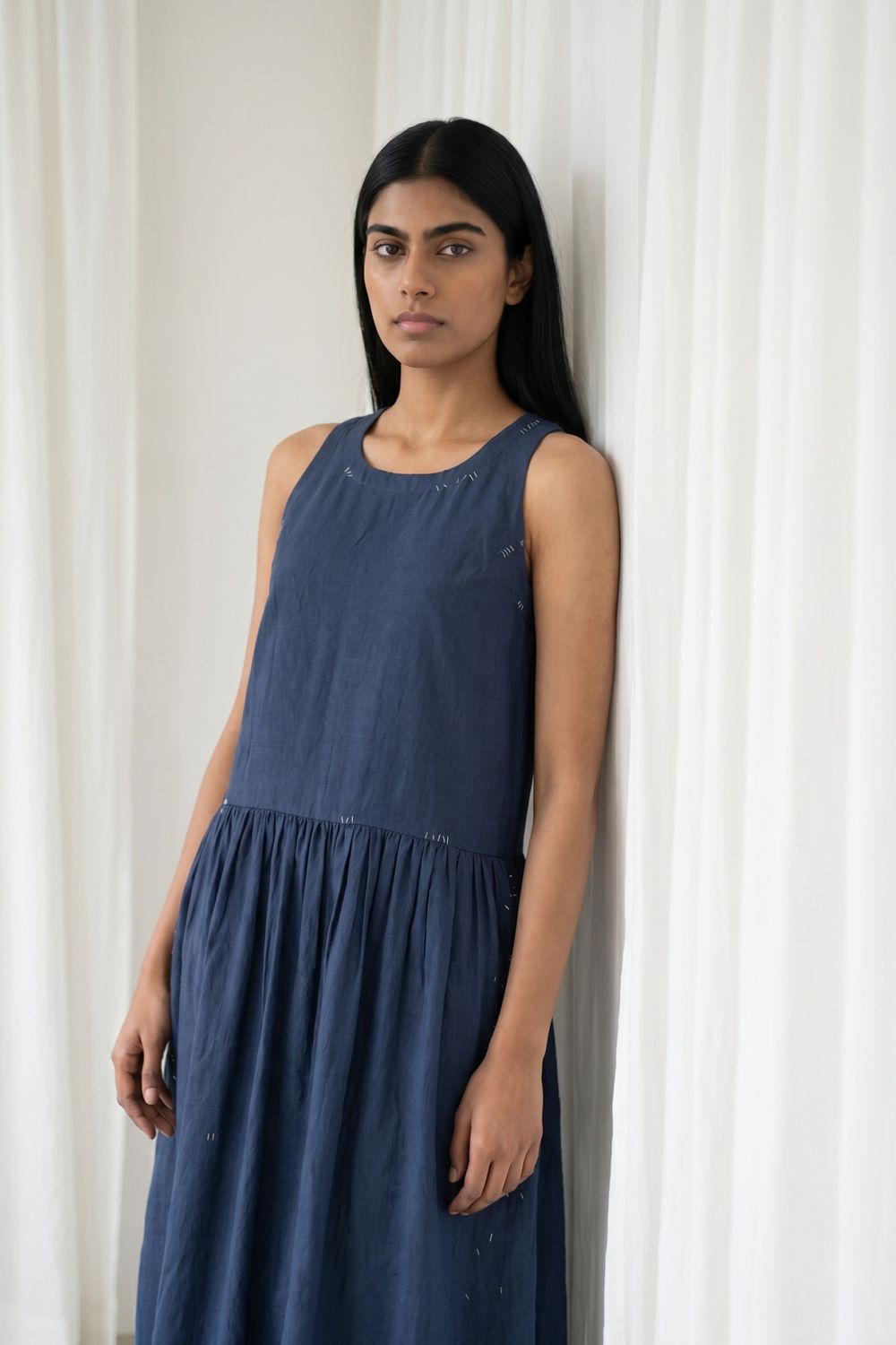 SUSAN MUTED INDIGO DRESS